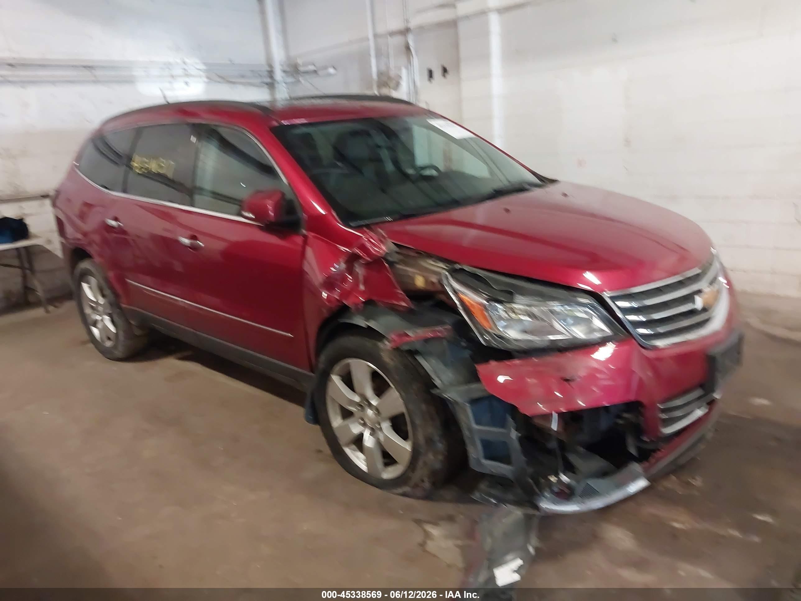 2013 Chevrolet Traverse Ltz Burgundy vin: 1GNKRLKD3DJ166004