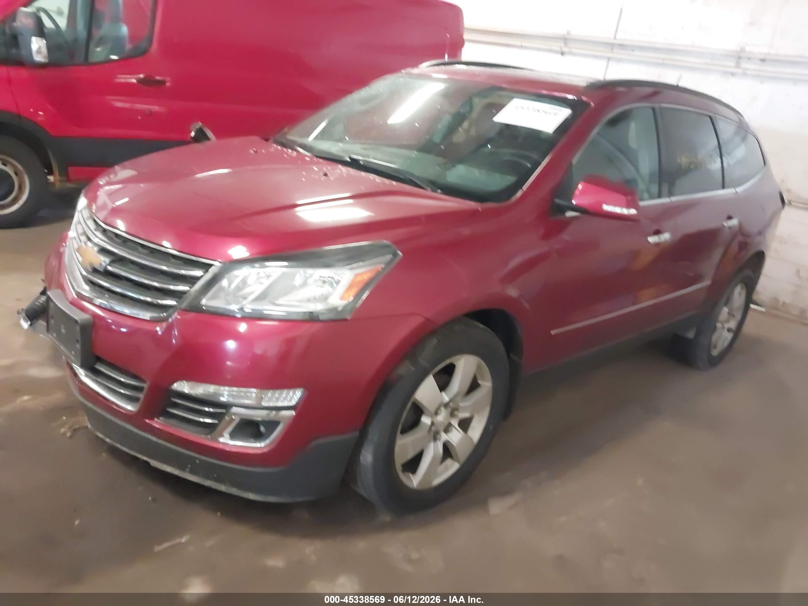 2013 Chevrolet Traverse Ltz Burgundy vin: 1GNKRLKD3DJ166004