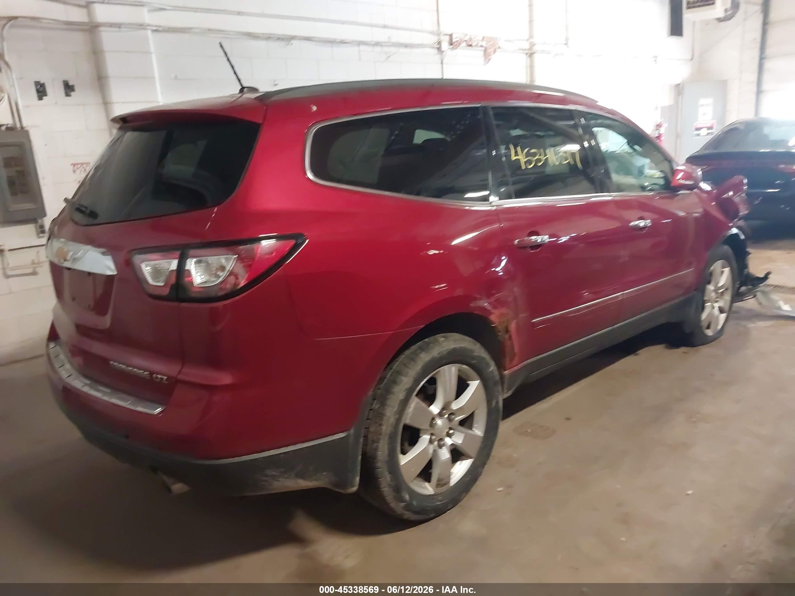 2013 Chevrolet Traverse Ltz Burgundy vin: 1GNKRLKD3DJ166004