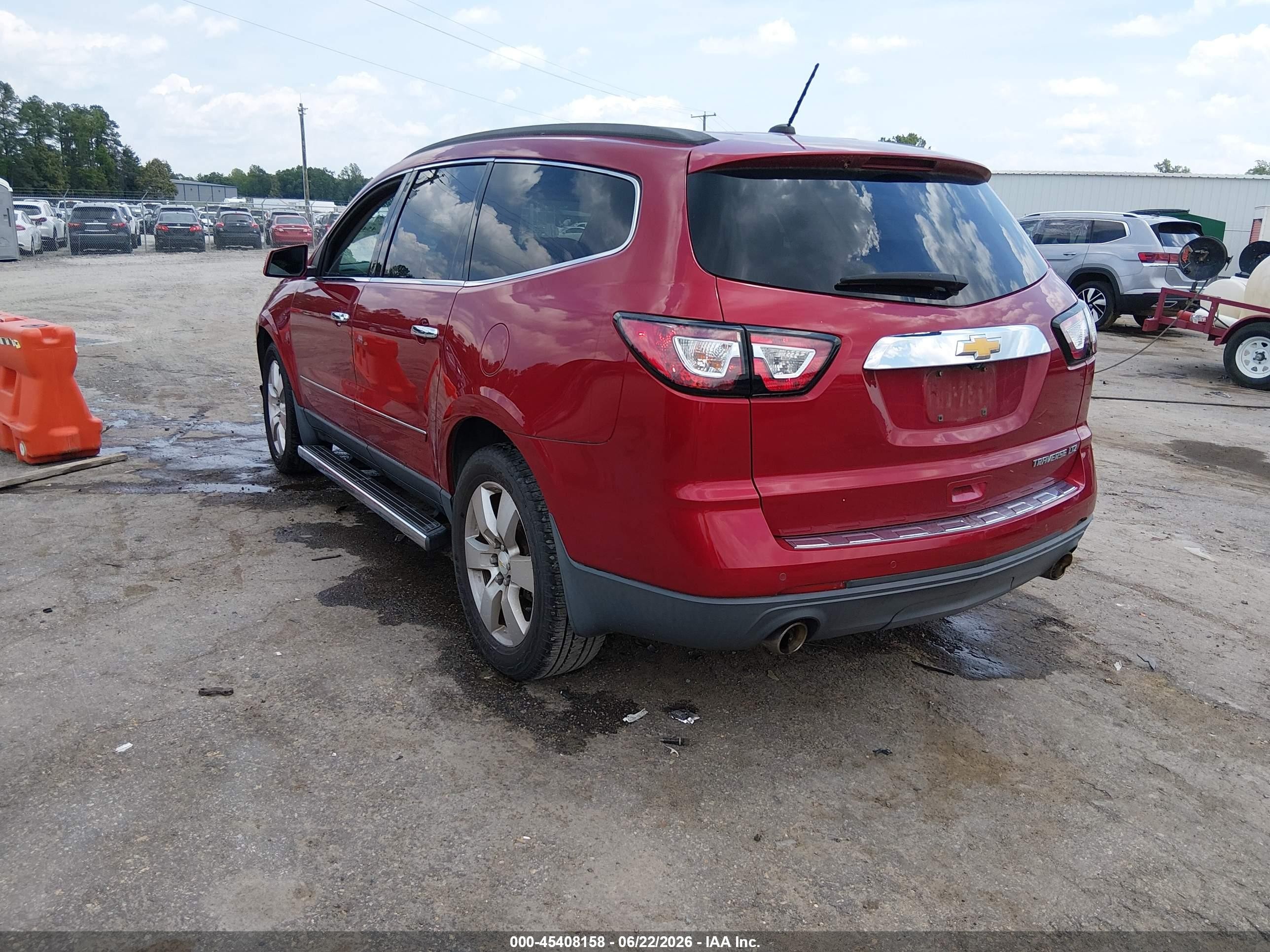 2013 Chevrolet Traverse Ltz Red vin: 1GNKRLKD6DJ182584