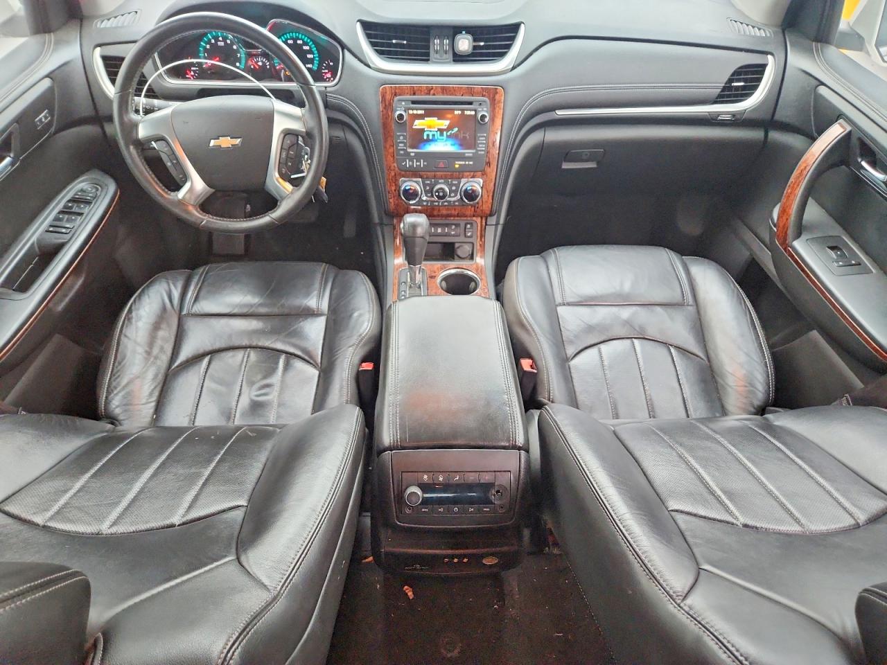 2013 Chevrolet Traverse Ltz White vin: 1GNKRLKD7DJ115590