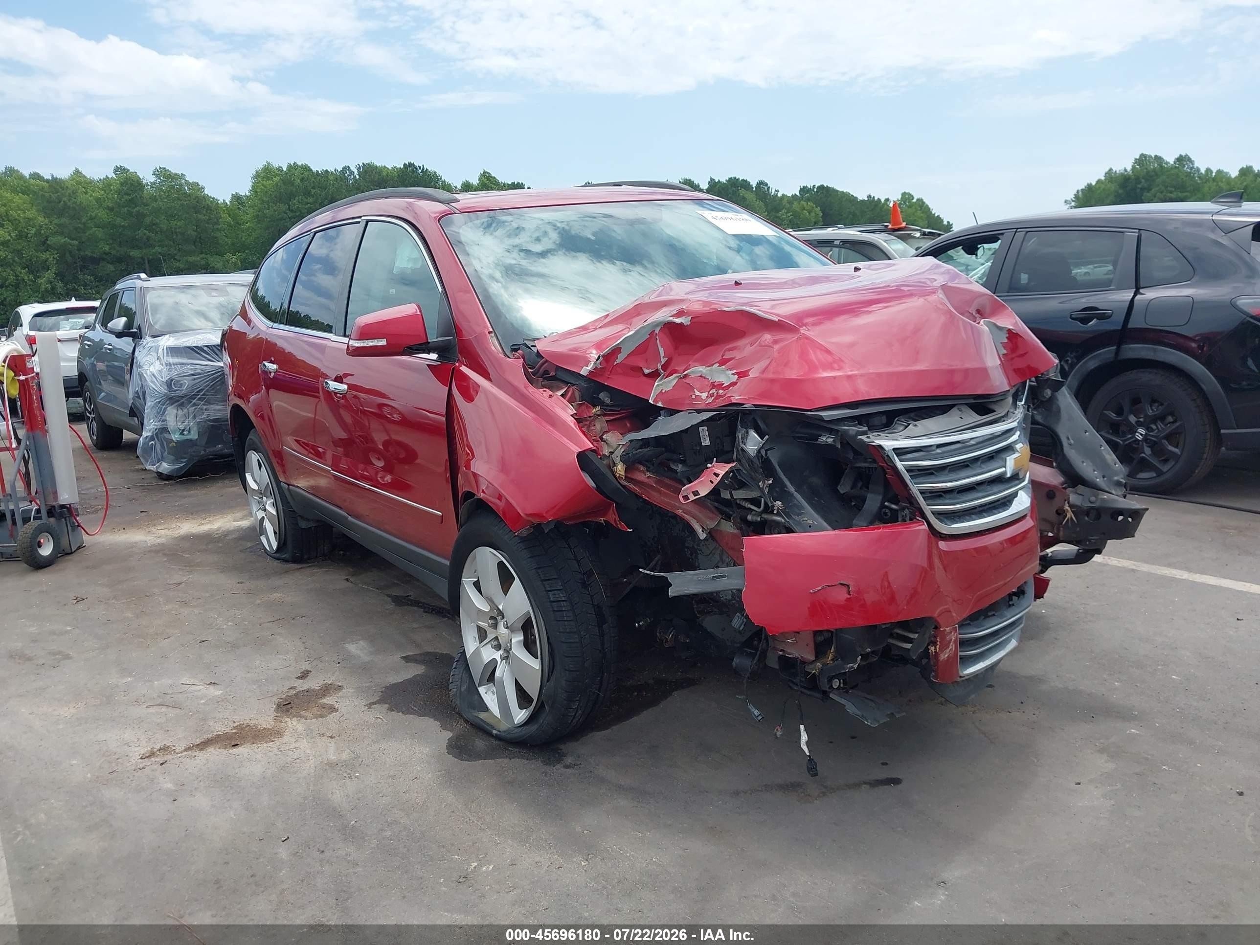 2013 Chevrolet Traverse Ltz Maroon vin: 1GNKRLKD8DJ100774