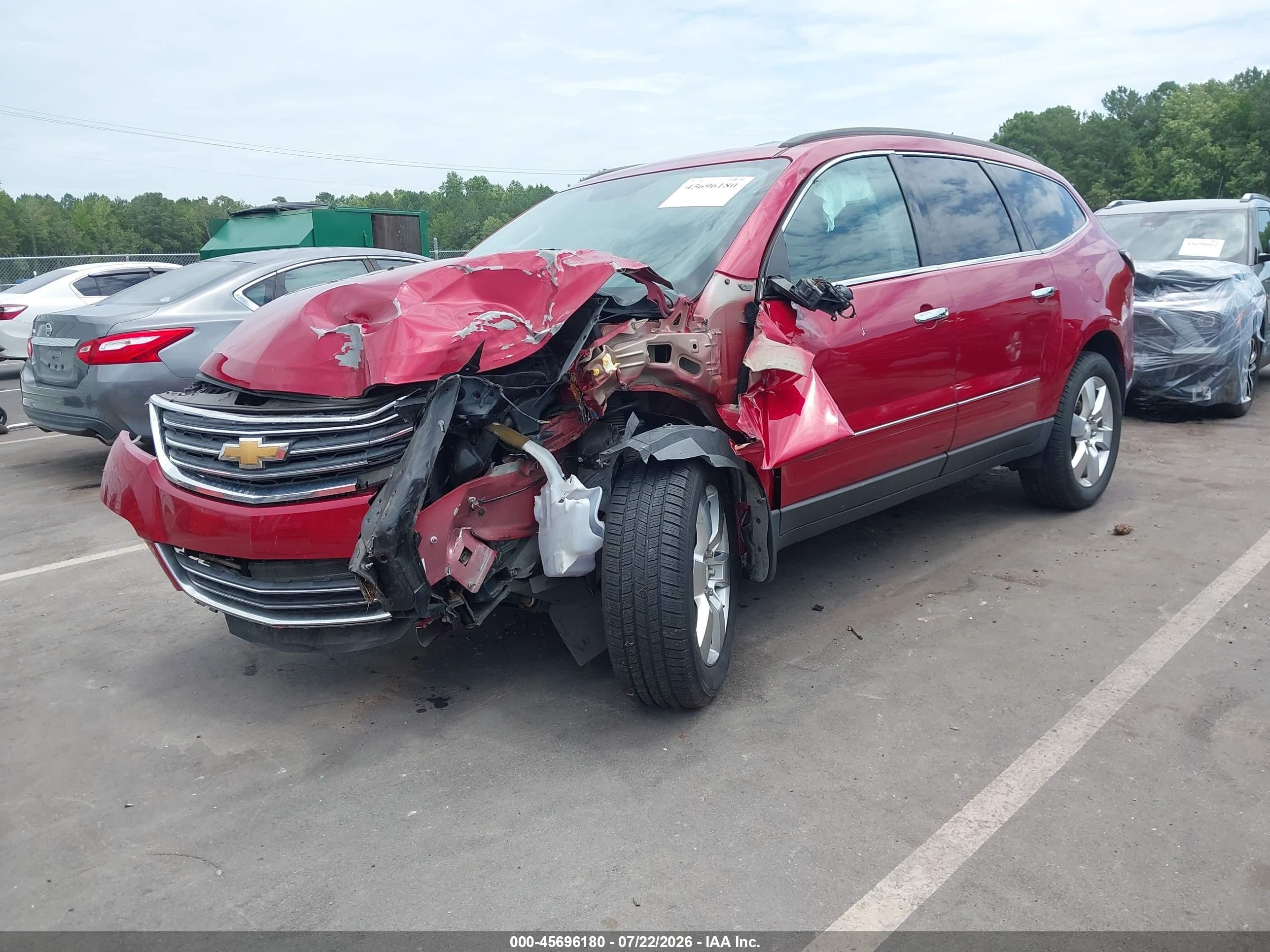 2013 Chevrolet Traverse Ltz Maroon vin: 1GNKRLKD8DJ100774