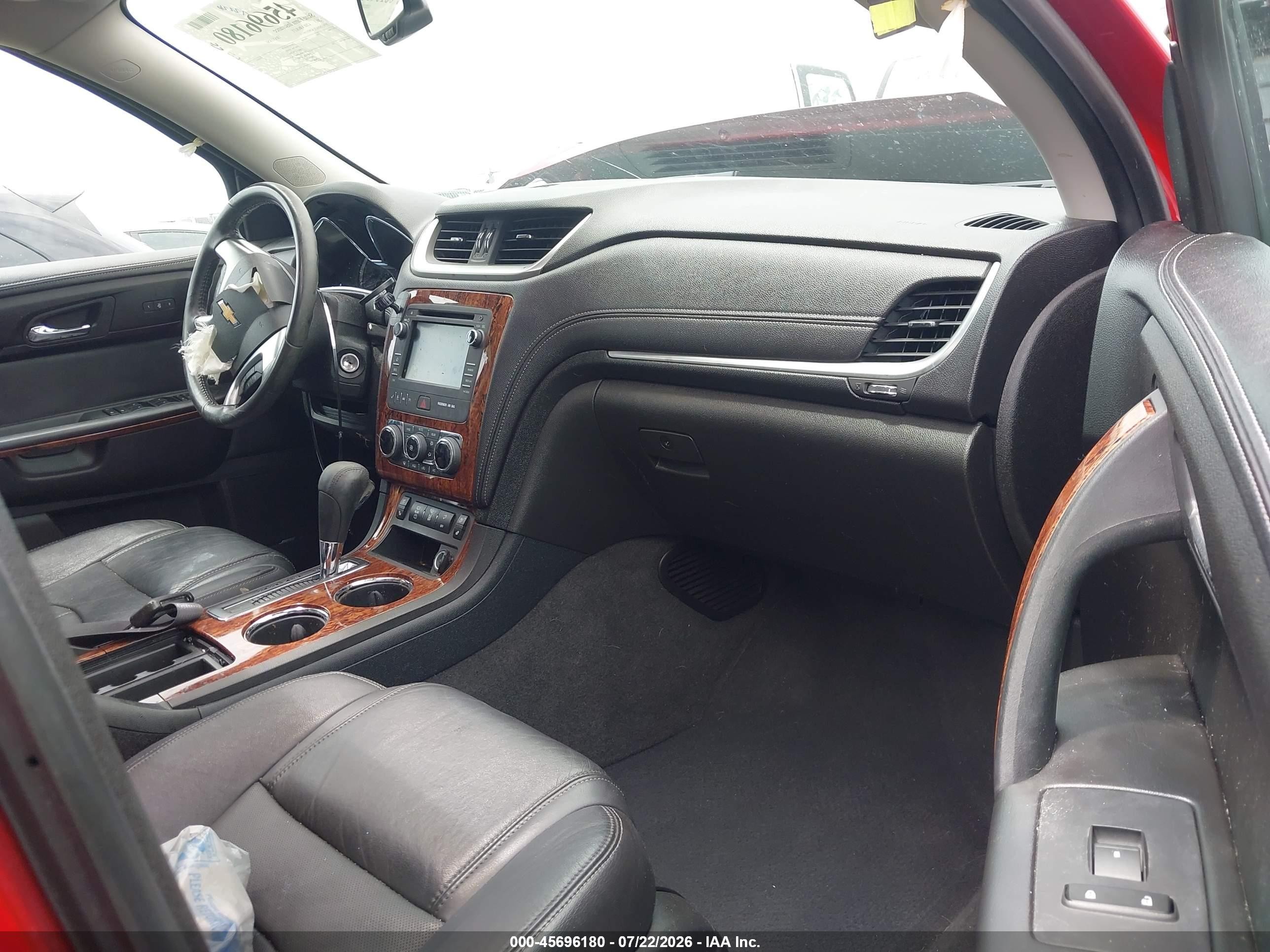 2013 Chevrolet Traverse Ltz Maroon vin: 1GNKRLKD8DJ100774