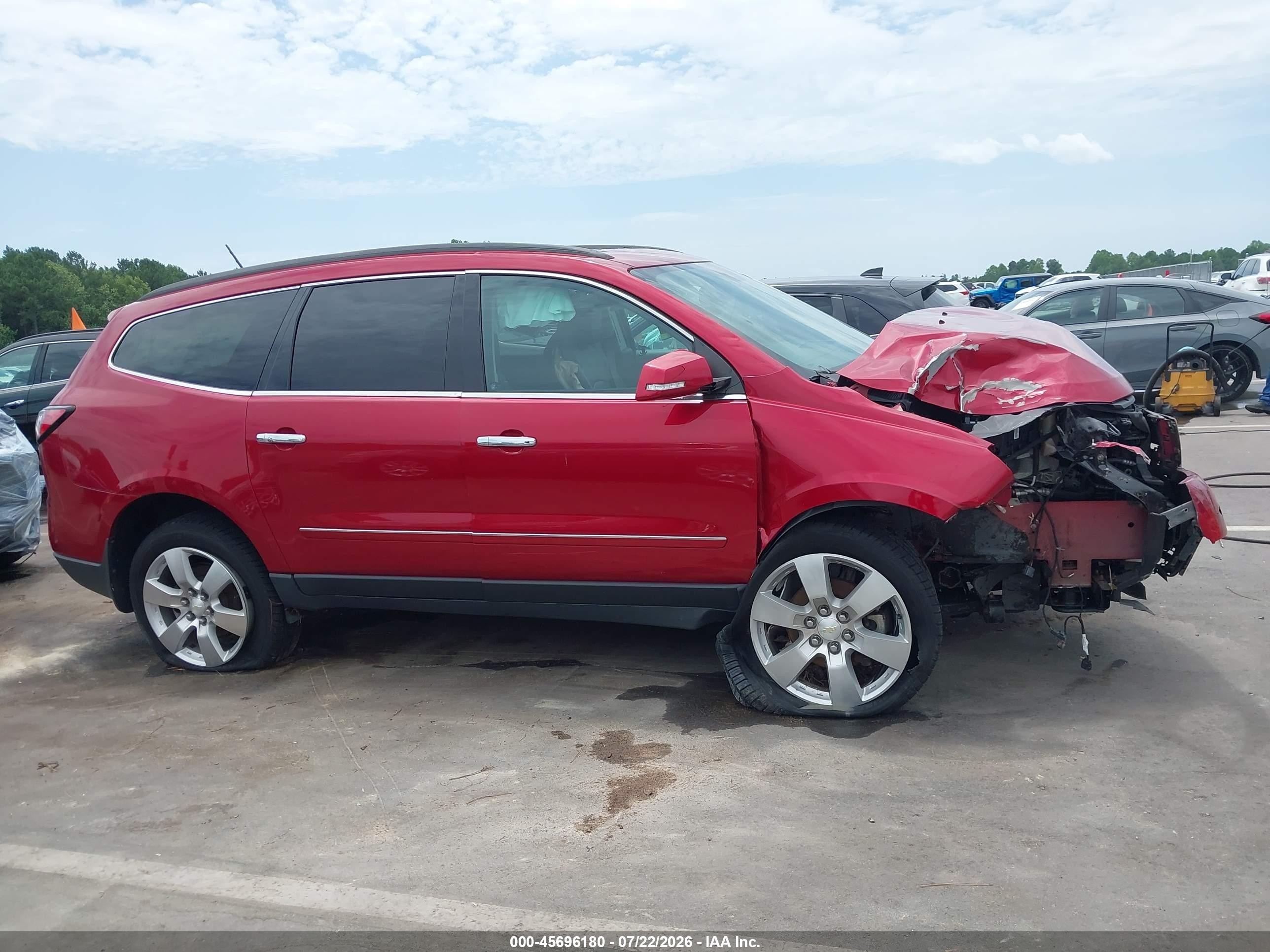 2013 Chevrolet Traverse Ltz Maroon vin: 1GNKRLKD8DJ100774