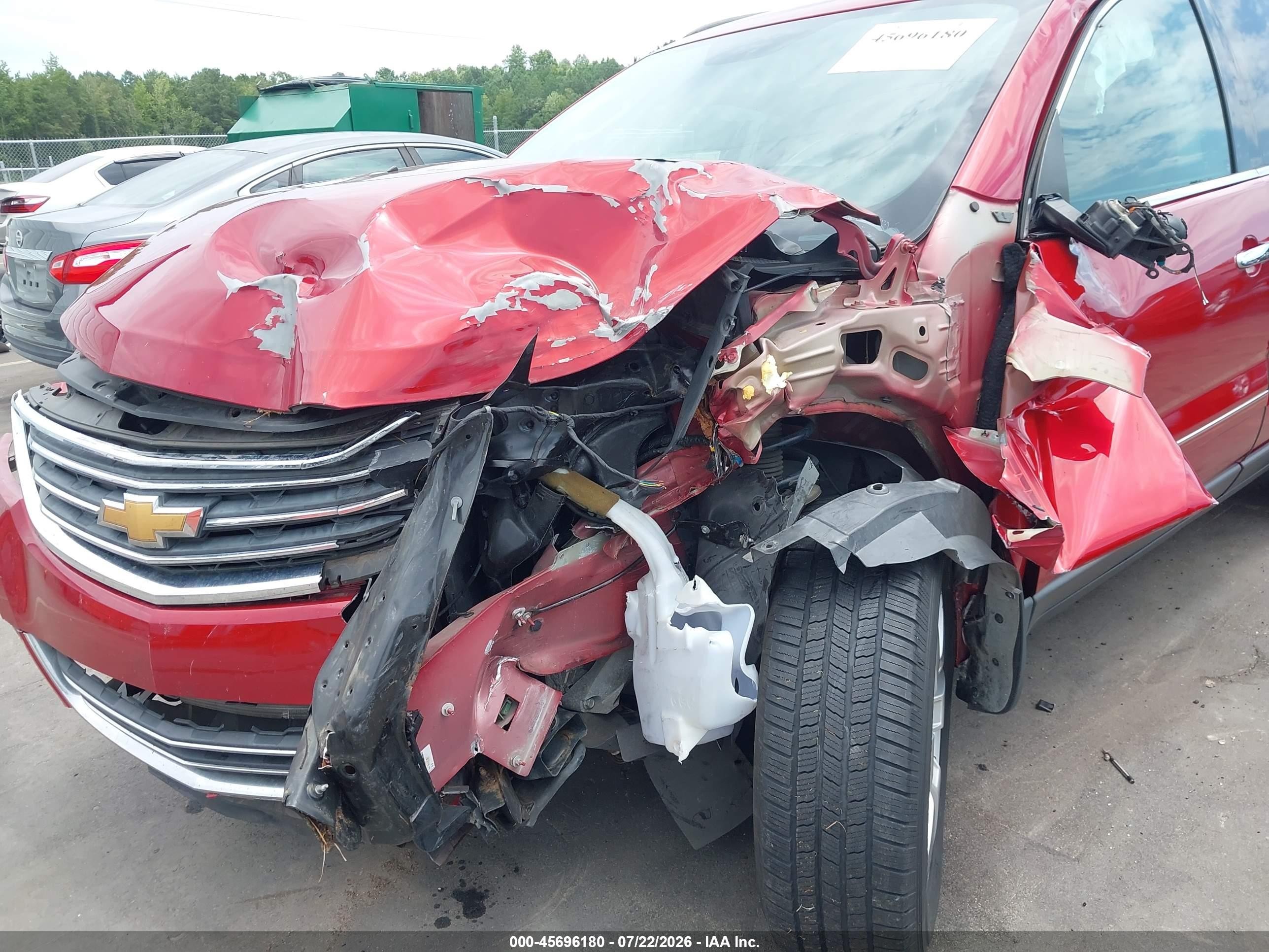 2013 Chevrolet Traverse Ltz Maroon vin: 1GNKRLKD8DJ100774