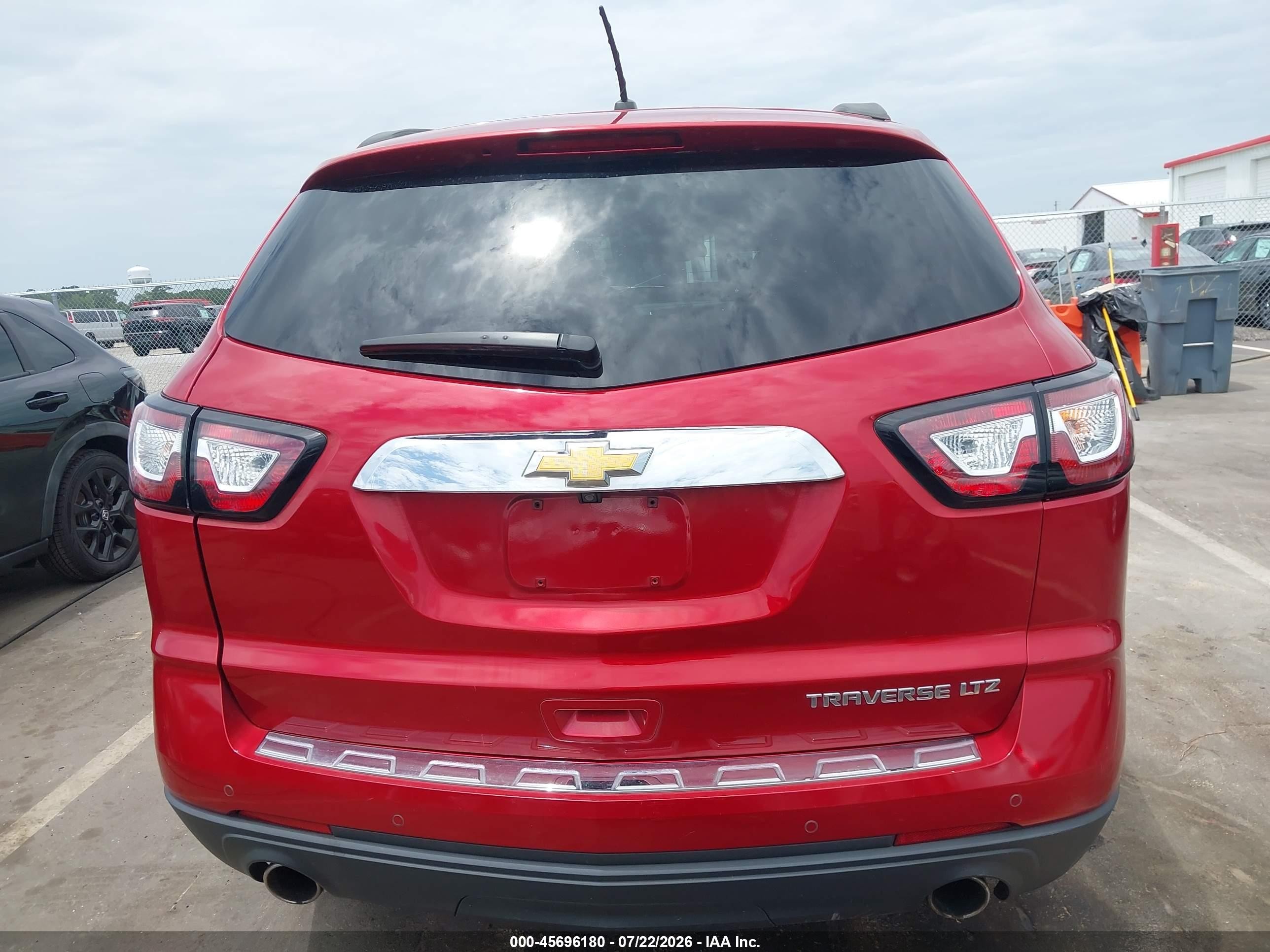 2013 Chevrolet Traverse Ltz Maroon vin: 1GNKRLKD8DJ100774