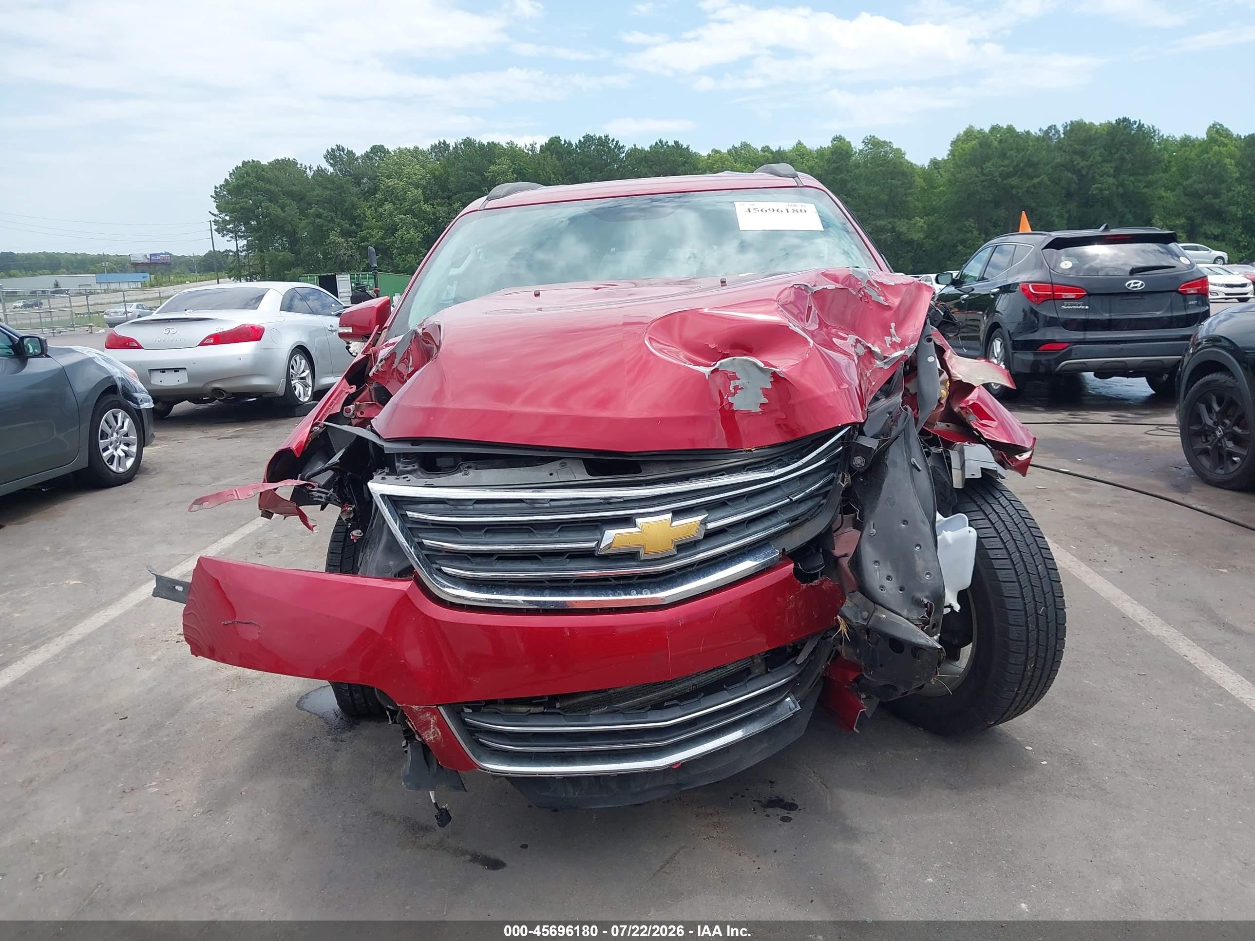 2013 Chevrolet Traverse Ltz Maroon vin: 1GNKRLKD8DJ100774