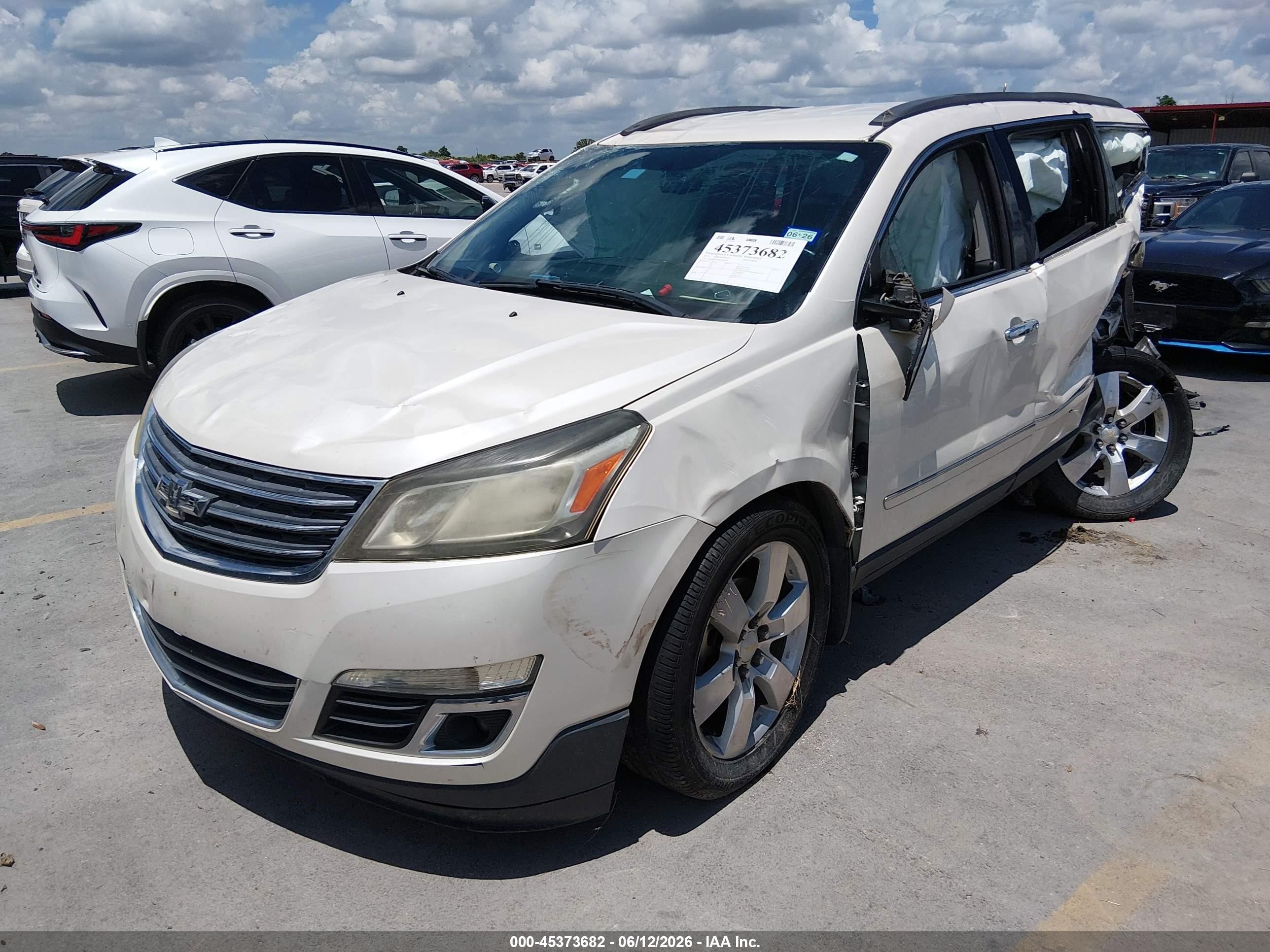 2013 Chevrolet Traverse Ltz White vin: 1GNKRLKDXDJ186394