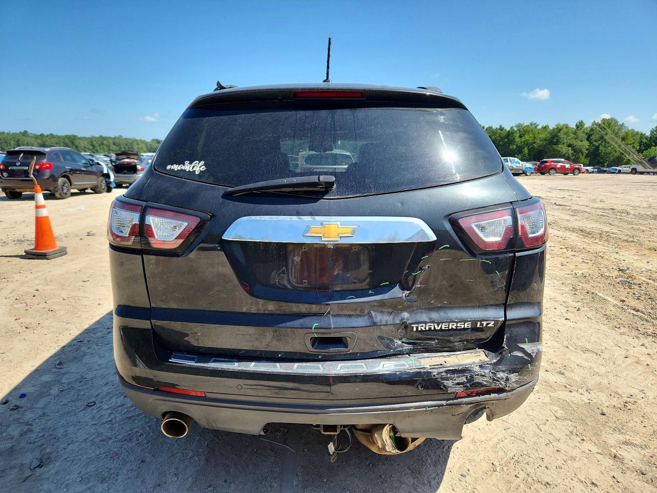 2013 Chevrolet Traverse Ltz Black vin: 1GNKRLKDXDJ188498