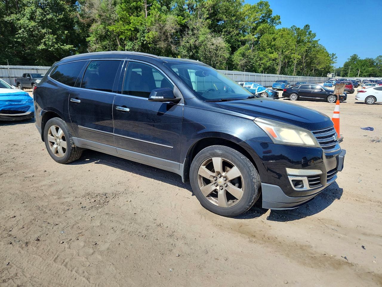 2013 Chevrolet Traverse Ltz Black vin: 1GNKRLKDXDJ188498