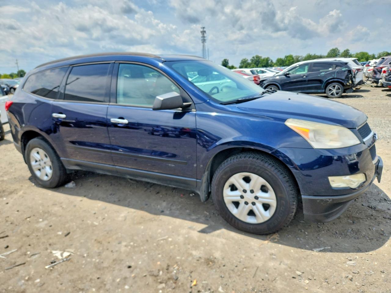 2012 Chevrolet Traverse Ls Blue vin: 1GNKVEED2CJ141032