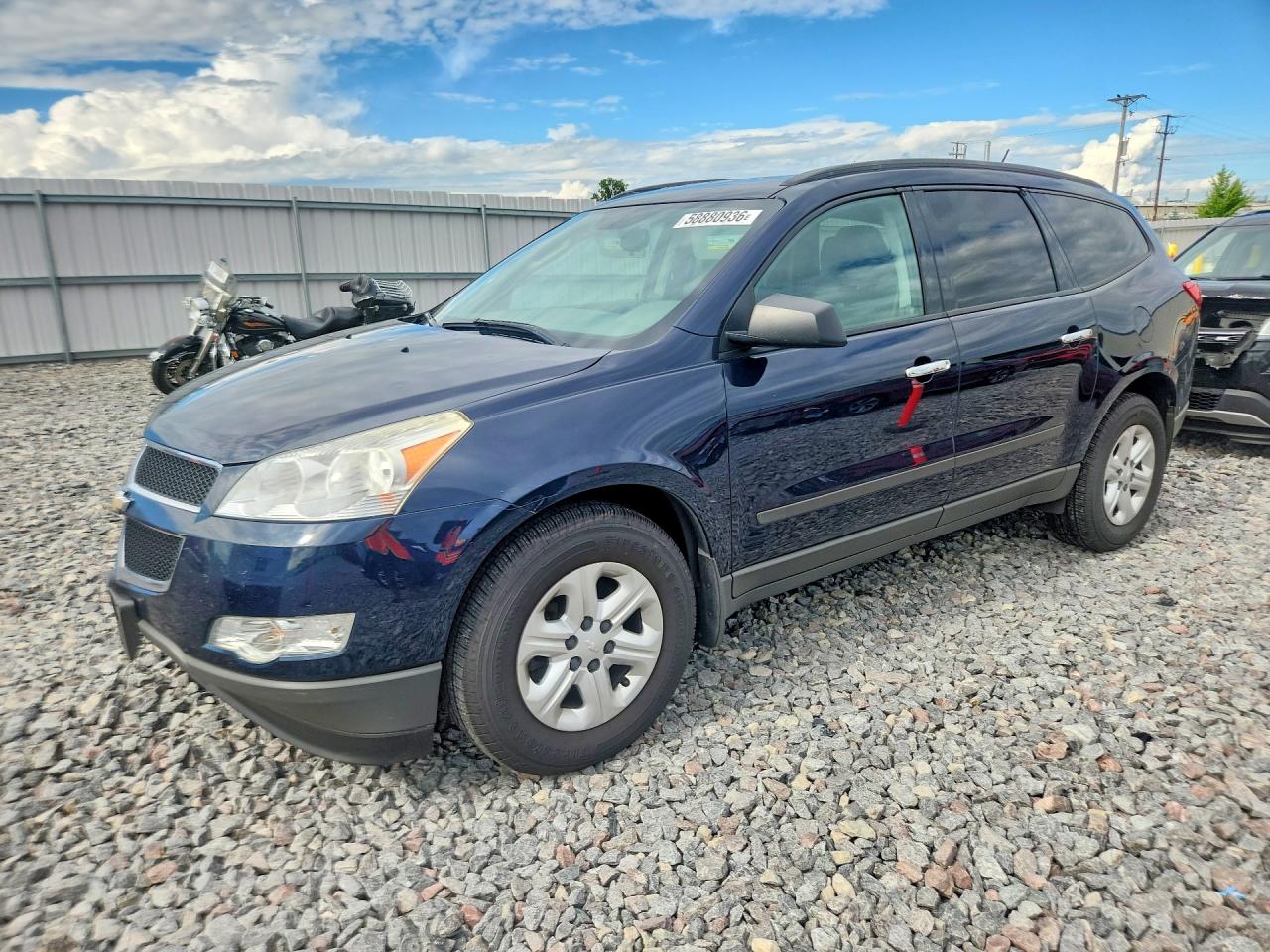 2012 Chevrolet Traverse Ls Blue vin: 1GNKVFED0CJ372534