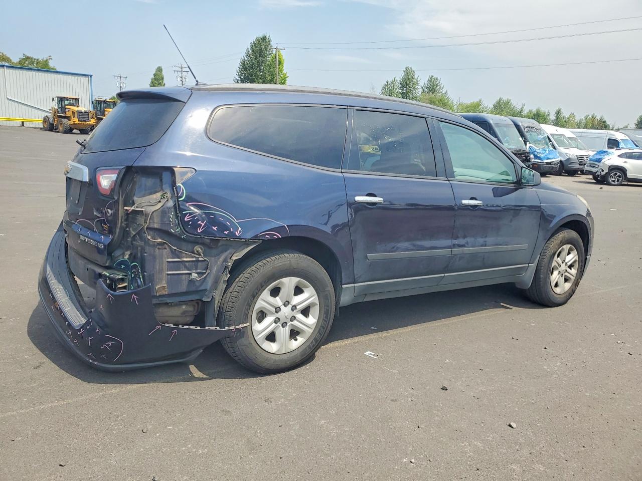 2015 Chevrolet Traverse Ls Blue vin: 1GNKVFED1FJ312153