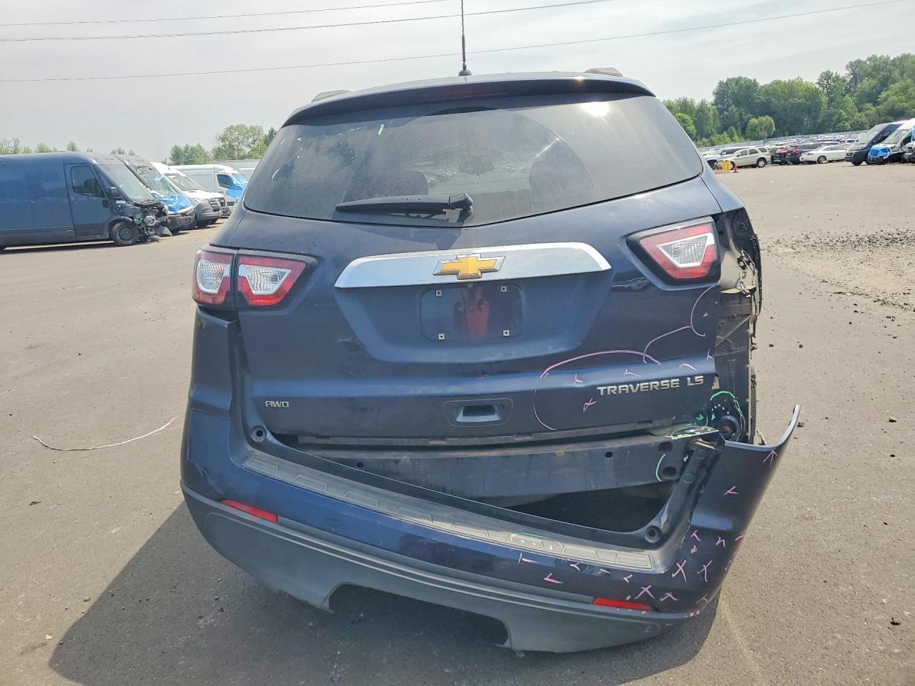 2015 Chevrolet Traverse Ls Blue vin: 1GNKVFED1FJ312153
