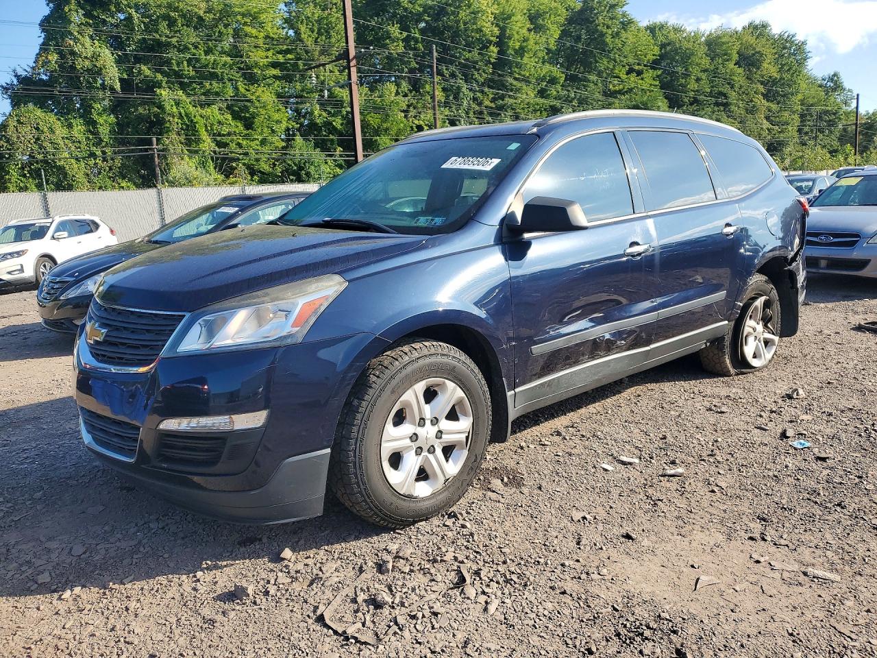 2015 Chevrolet Traverse Ls Blue vin: 1GNKVFED2FJ310833
