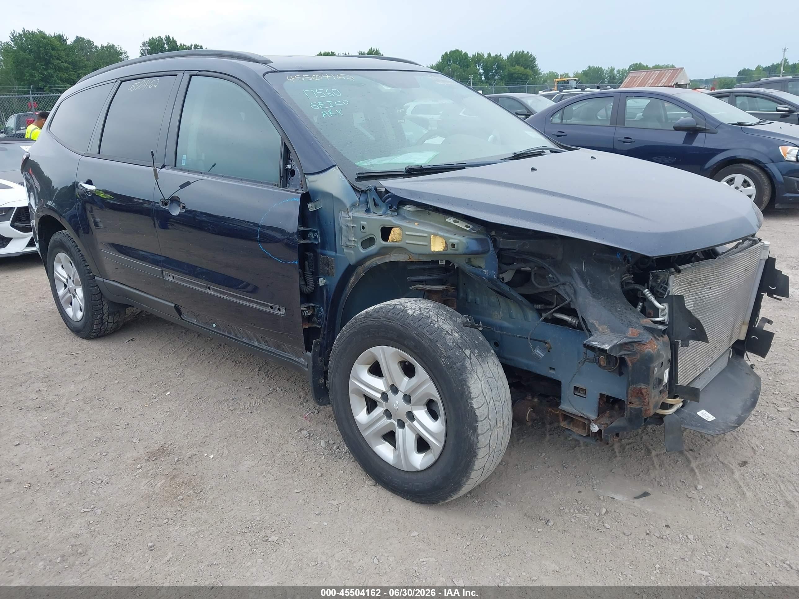 2015 Chevrolet Traverse Ls Blue vin: 1GNKVFED3FJ282783