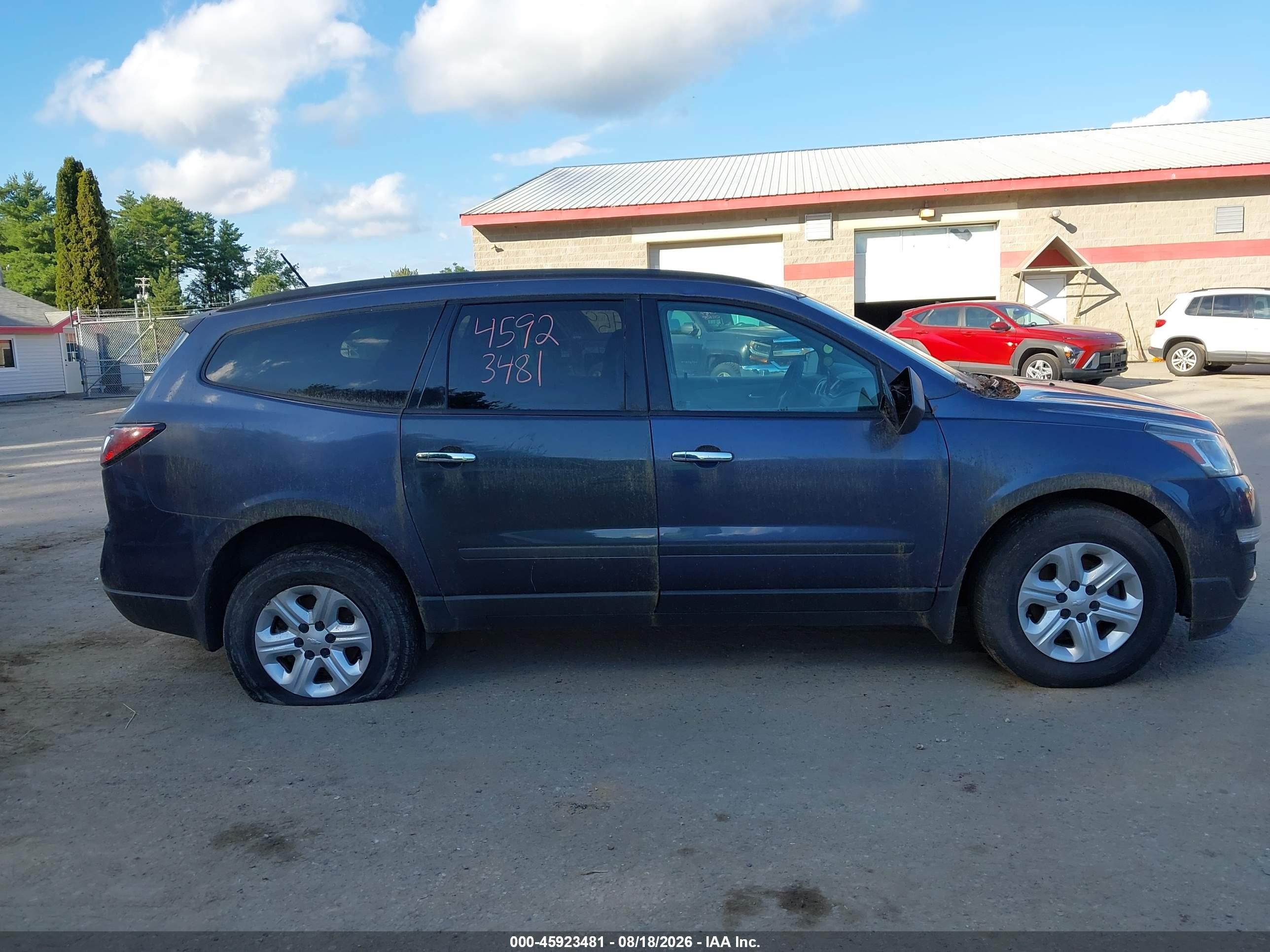 2014 Chevrolet Traverse Ls Blue vin: 1GNKVFKD1EJ290691
