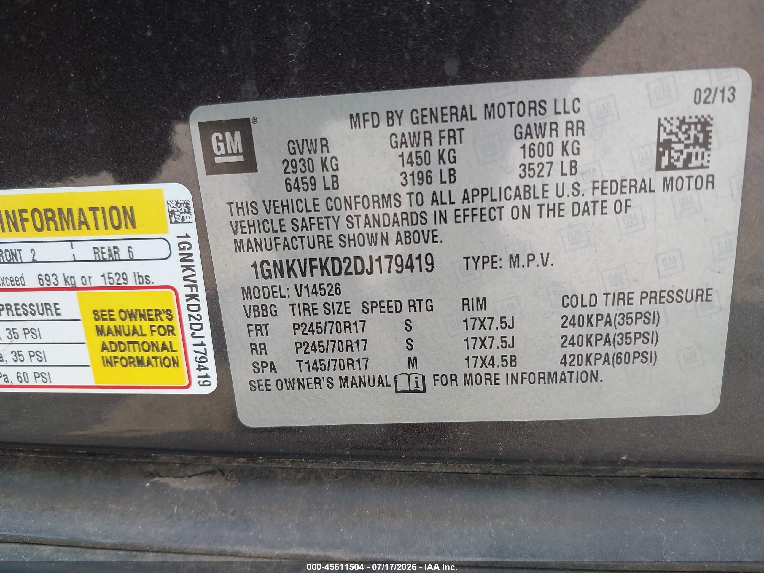 2013 Chevrolet Traverse Ls Gray vin: 1GNKVFKD2DJ179419