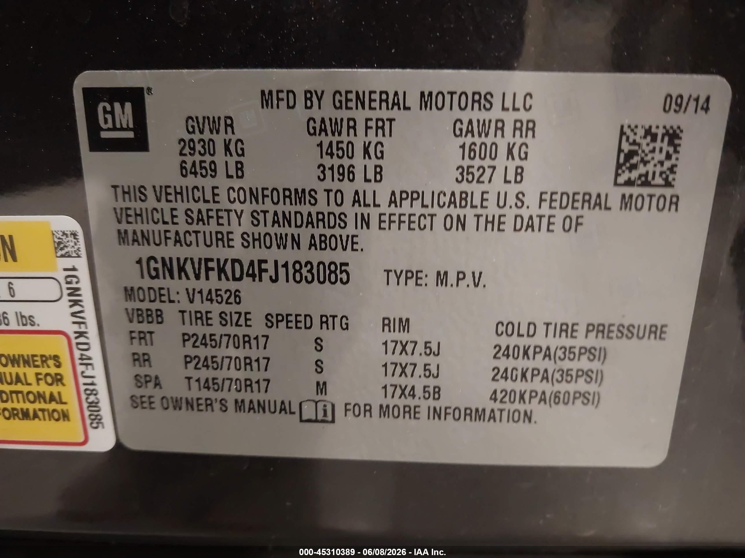 2015 Chevrolet Traverse Ls Gray vin: 1GNKVFKD4FJ183085