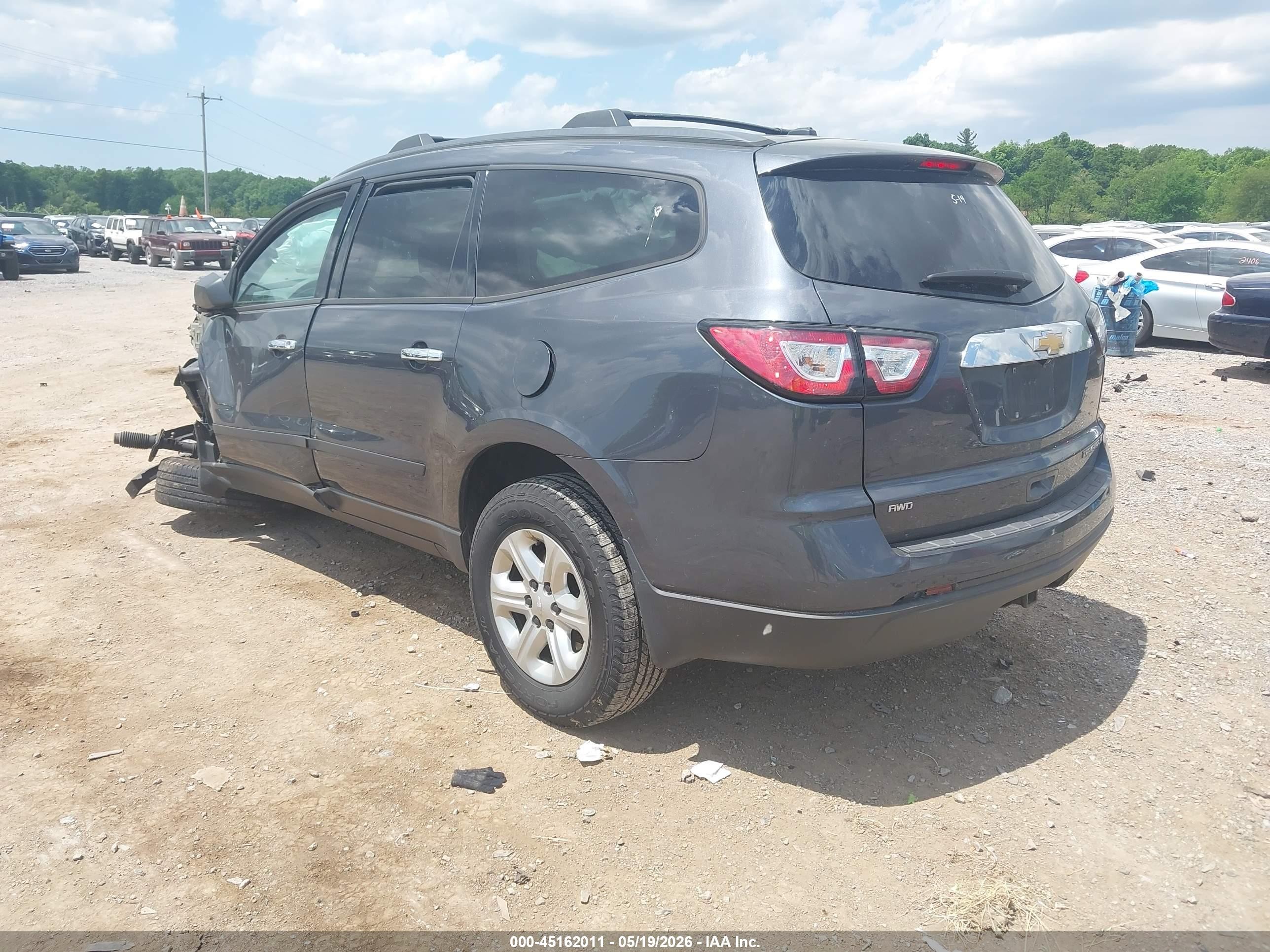2014 Chevrolet Traverse Ls Gray vin: 1GNKVFKD7EJ296477