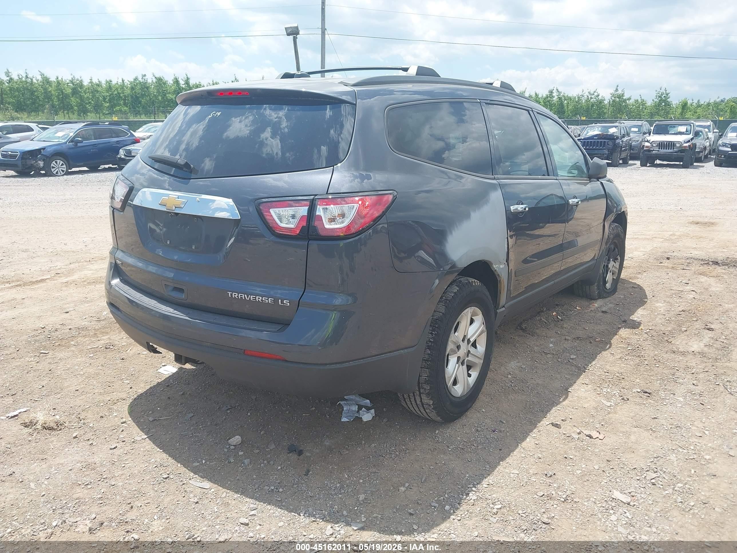 2014 Chevrolet Traverse Ls Gray vin: 1GNKVFKD7EJ296477
