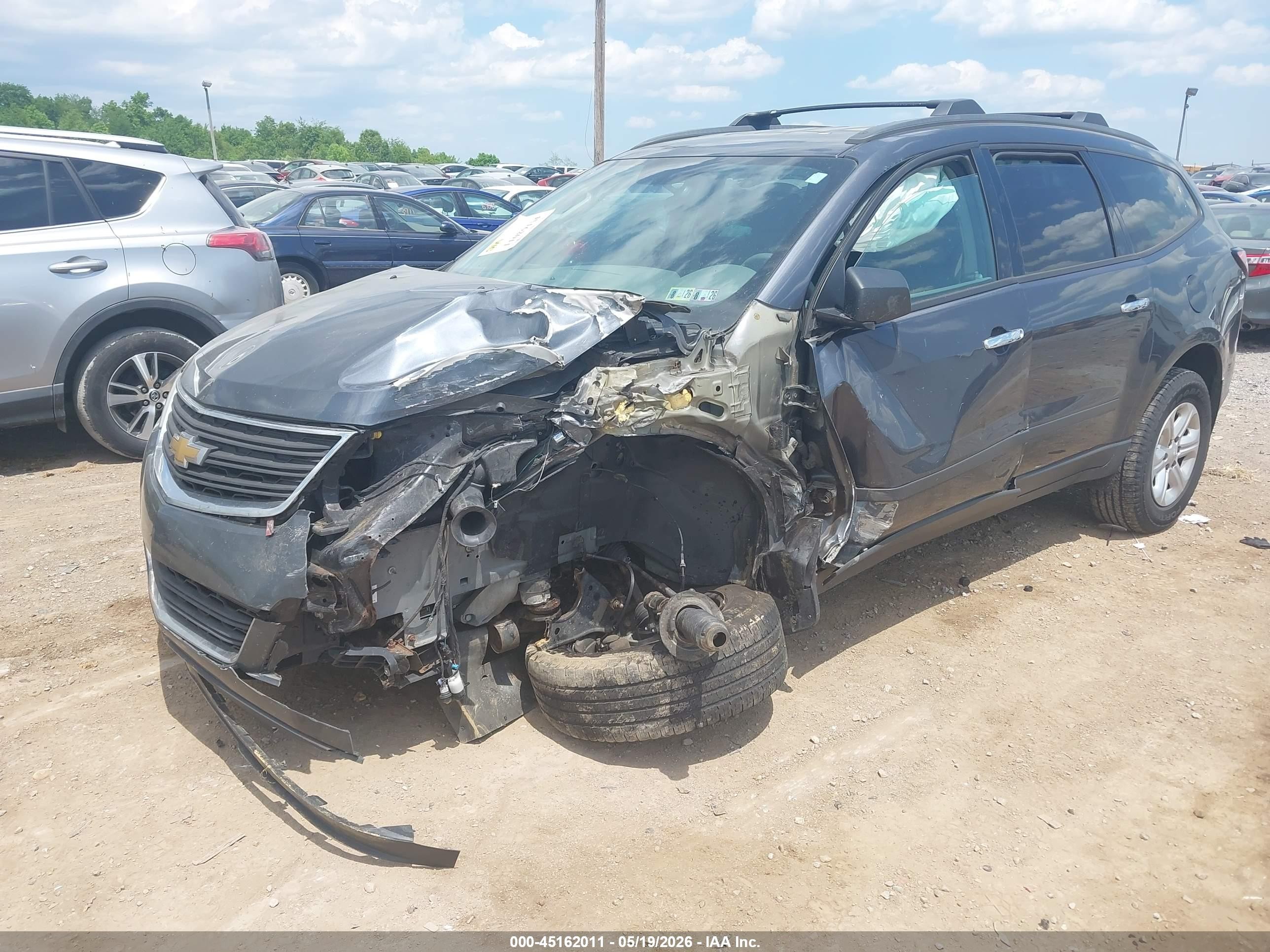 2014 Chevrolet Traverse Ls Gray vin: 1GNKVFKD7EJ296477