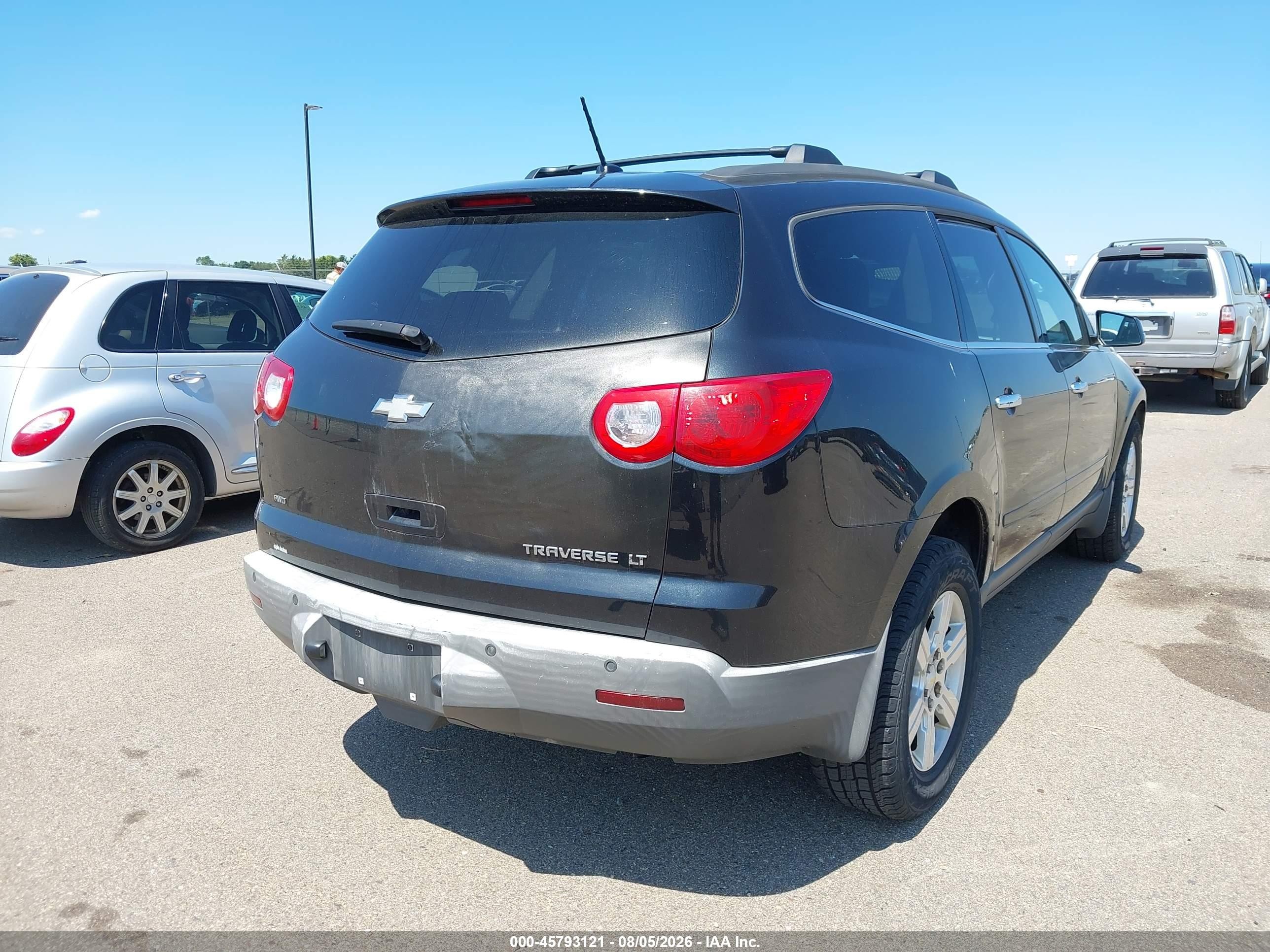 2012 Chevrolet Traverse Lt W/1lt Black vin: 1GNKVGED0CJ110292