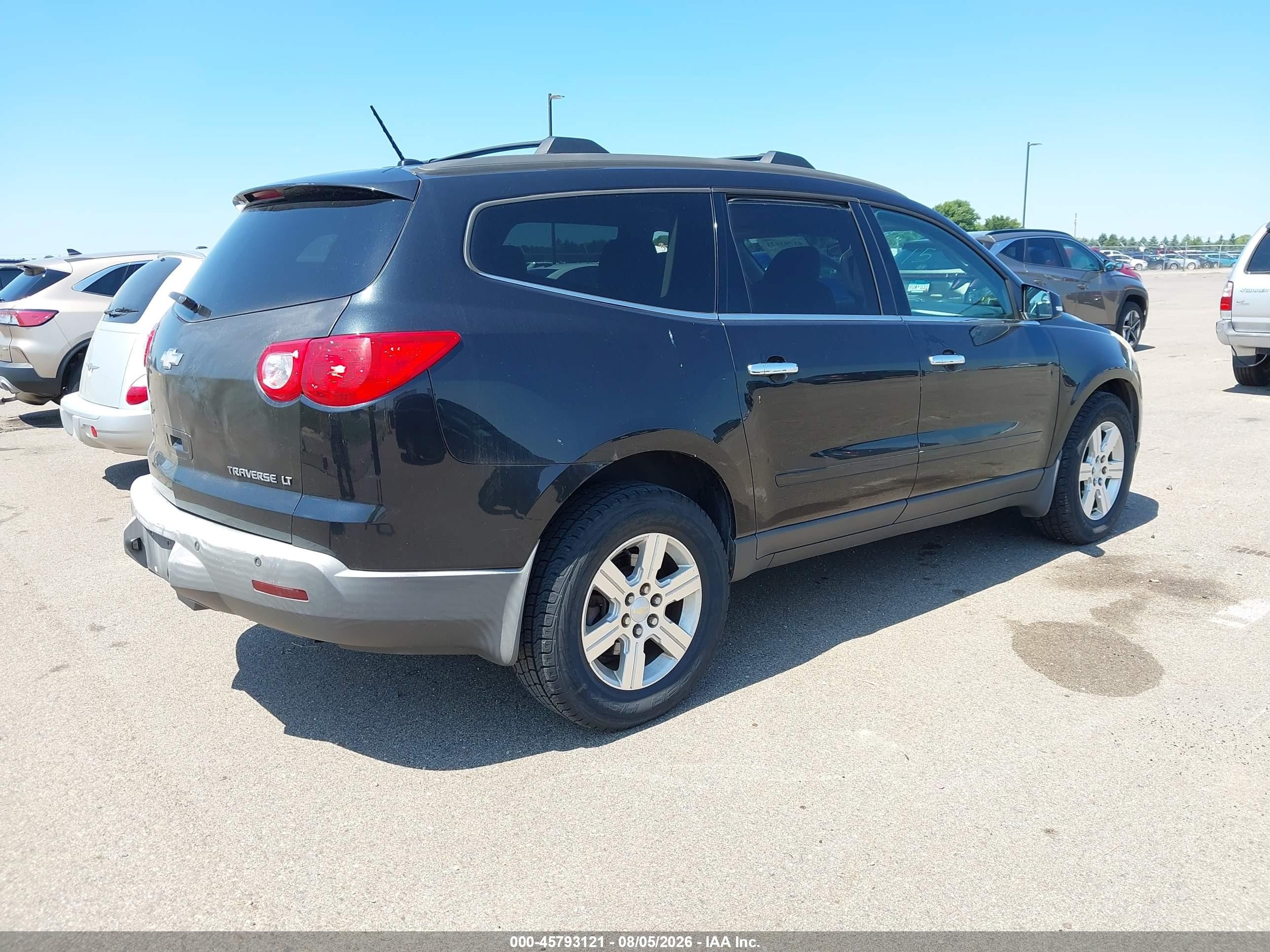 2012 Chevrolet Traverse Lt W/1lt Black vin: 1GNKVGED0CJ110292
