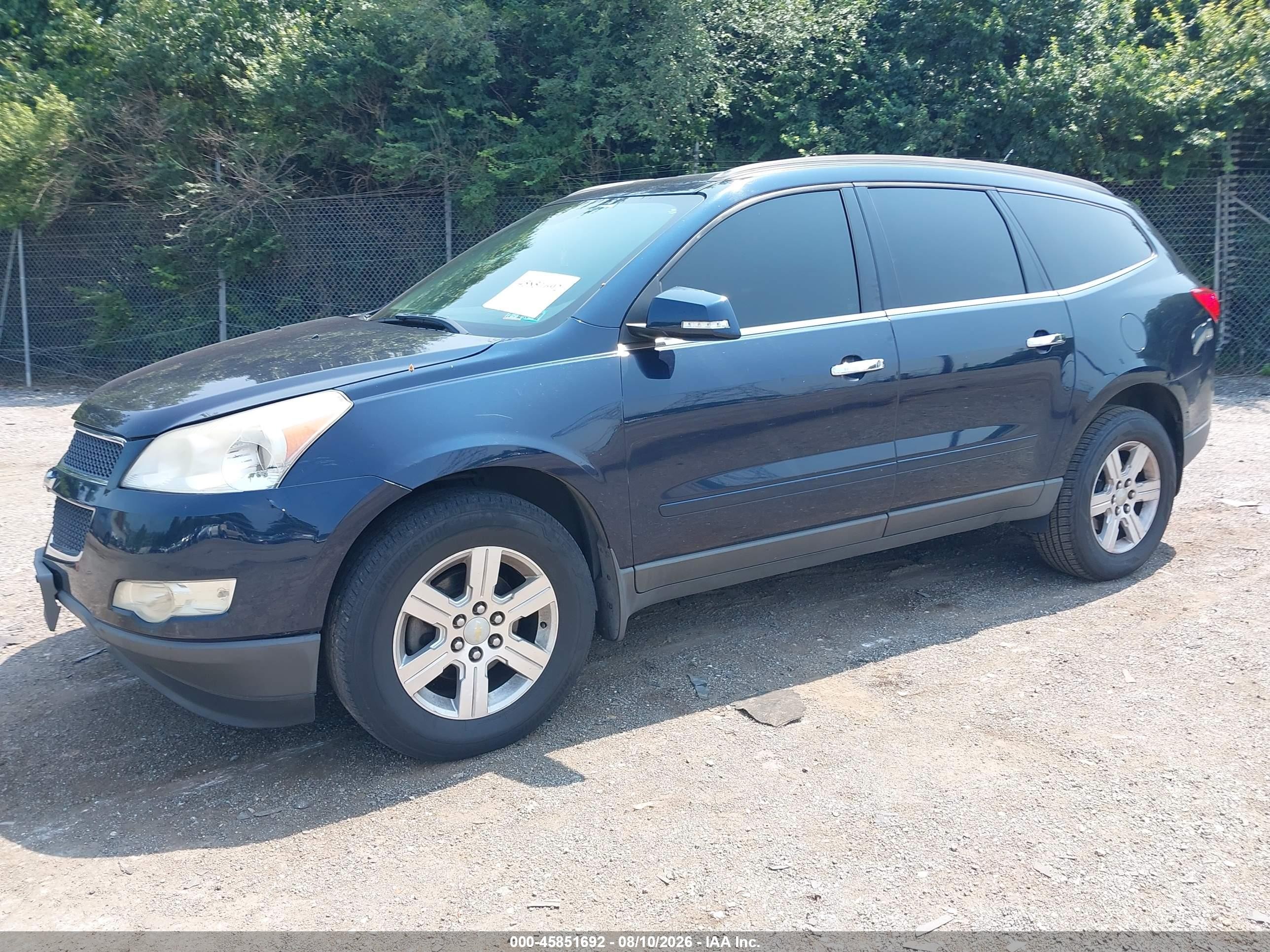 2012 Chevrolet Traverse Lt W/1lt Blue vin: 1GNKVGED0CJ168631