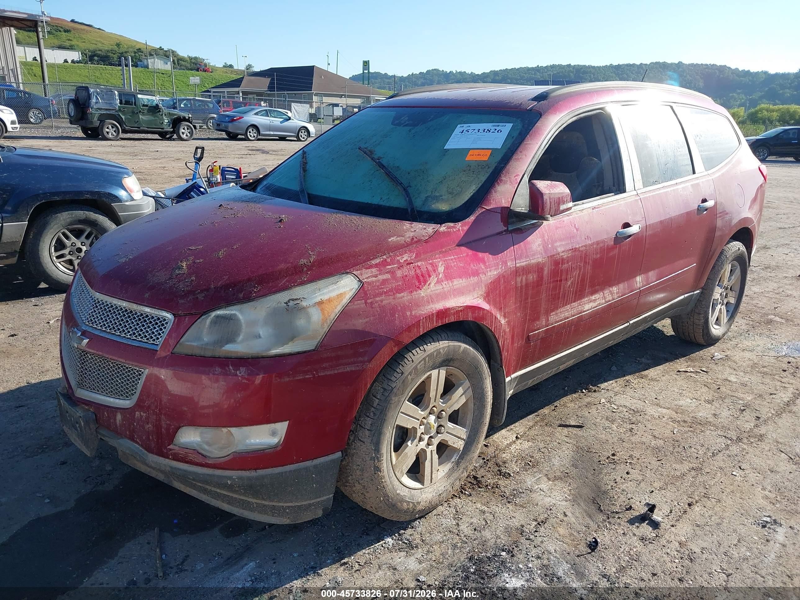 2012 Chevrolet Traverse Lt W/1lt Red vin: 1GNKVGED0CJ422144