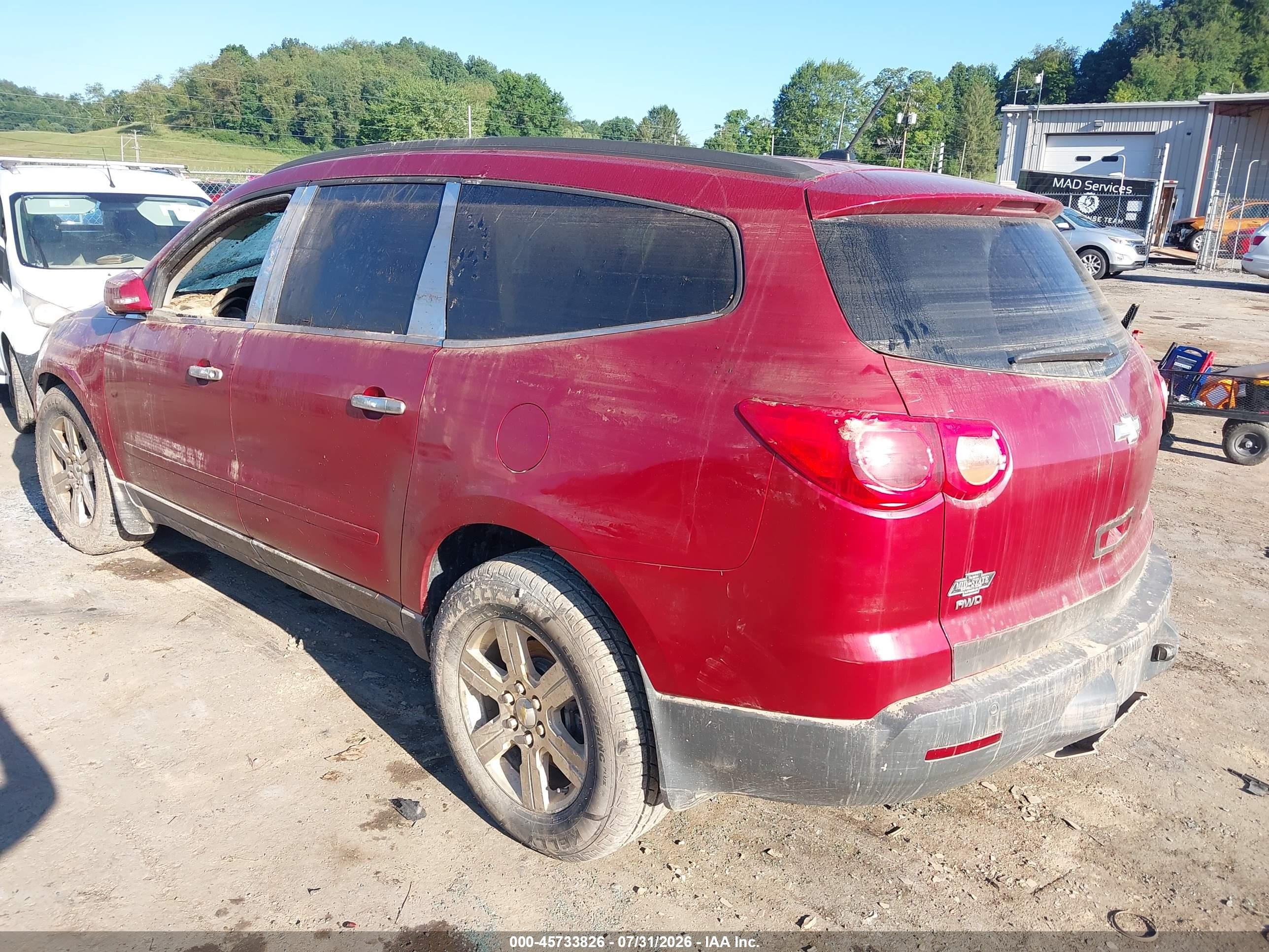 2012 Chevrolet Traverse Lt W/1lt Red vin: 1GNKVGED0CJ422144