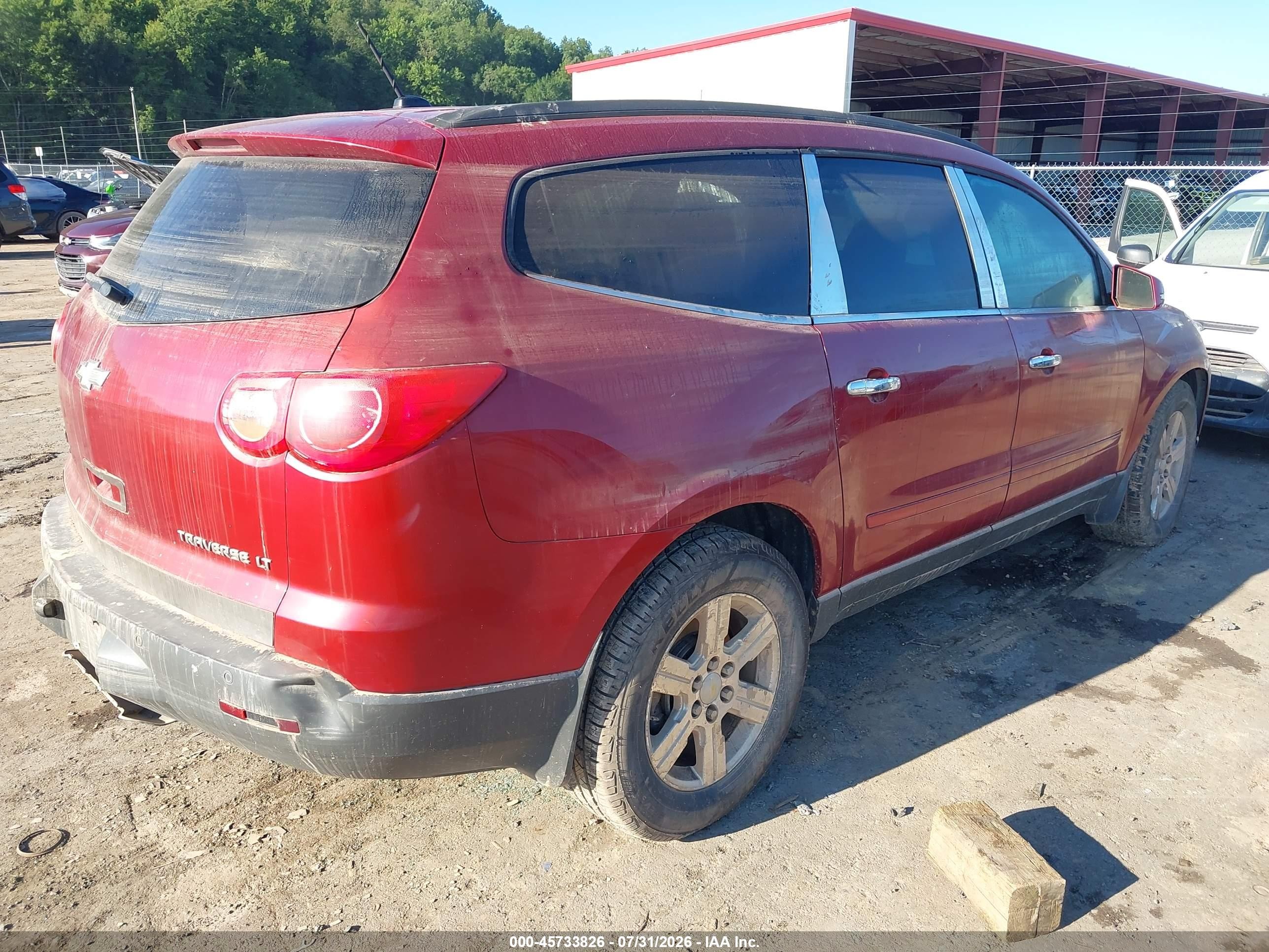 2012 Chevrolet Traverse Lt W/1lt Red vin: 1GNKVGED0CJ422144