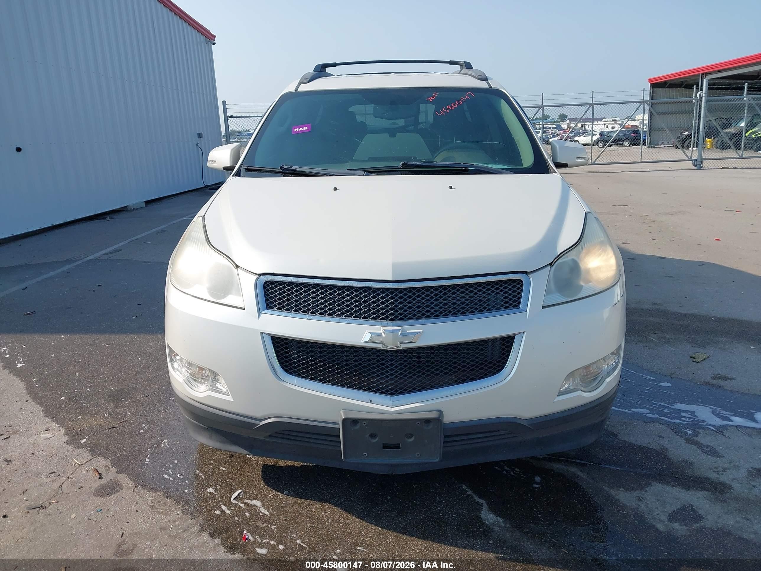 2011 Chevrolet Traverse 1lt White vin: 1GNKVGED3BJ162823