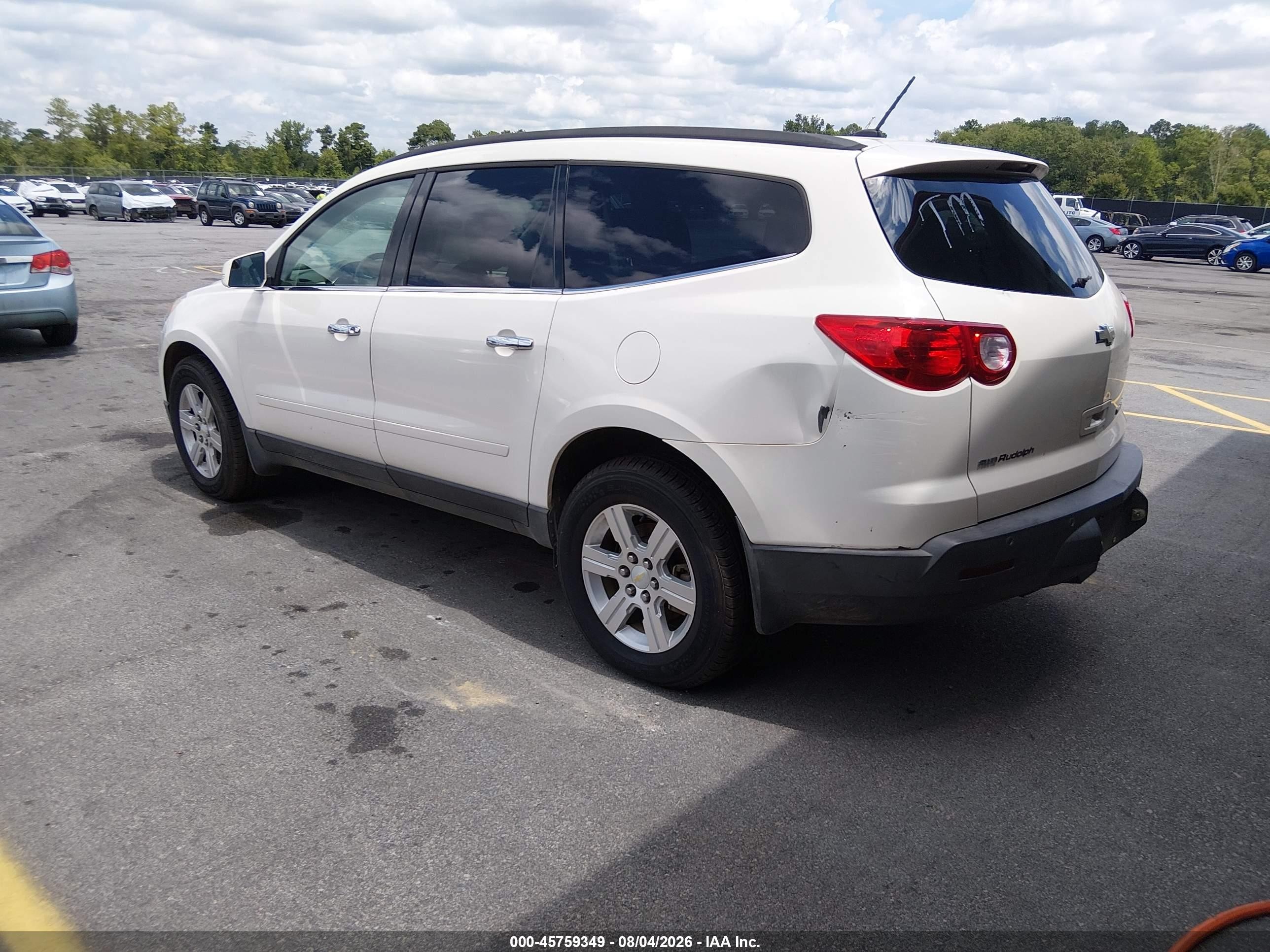 2011 Chevrolet Traverse 1lt White vin: 1GNKVGED3BJ403280