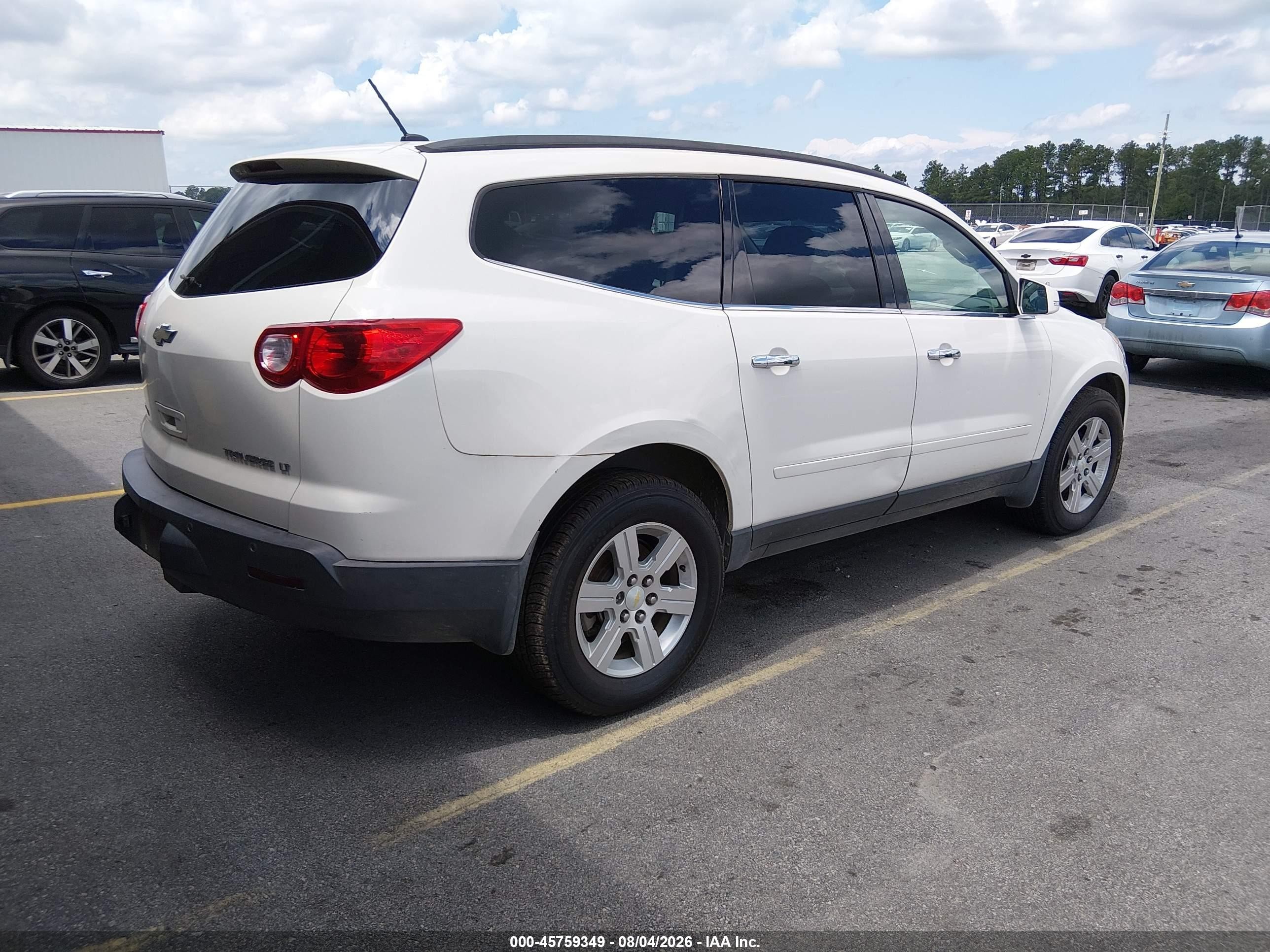 2011 Chevrolet Traverse 1lt White vin: 1GNKVGED3BJ403280