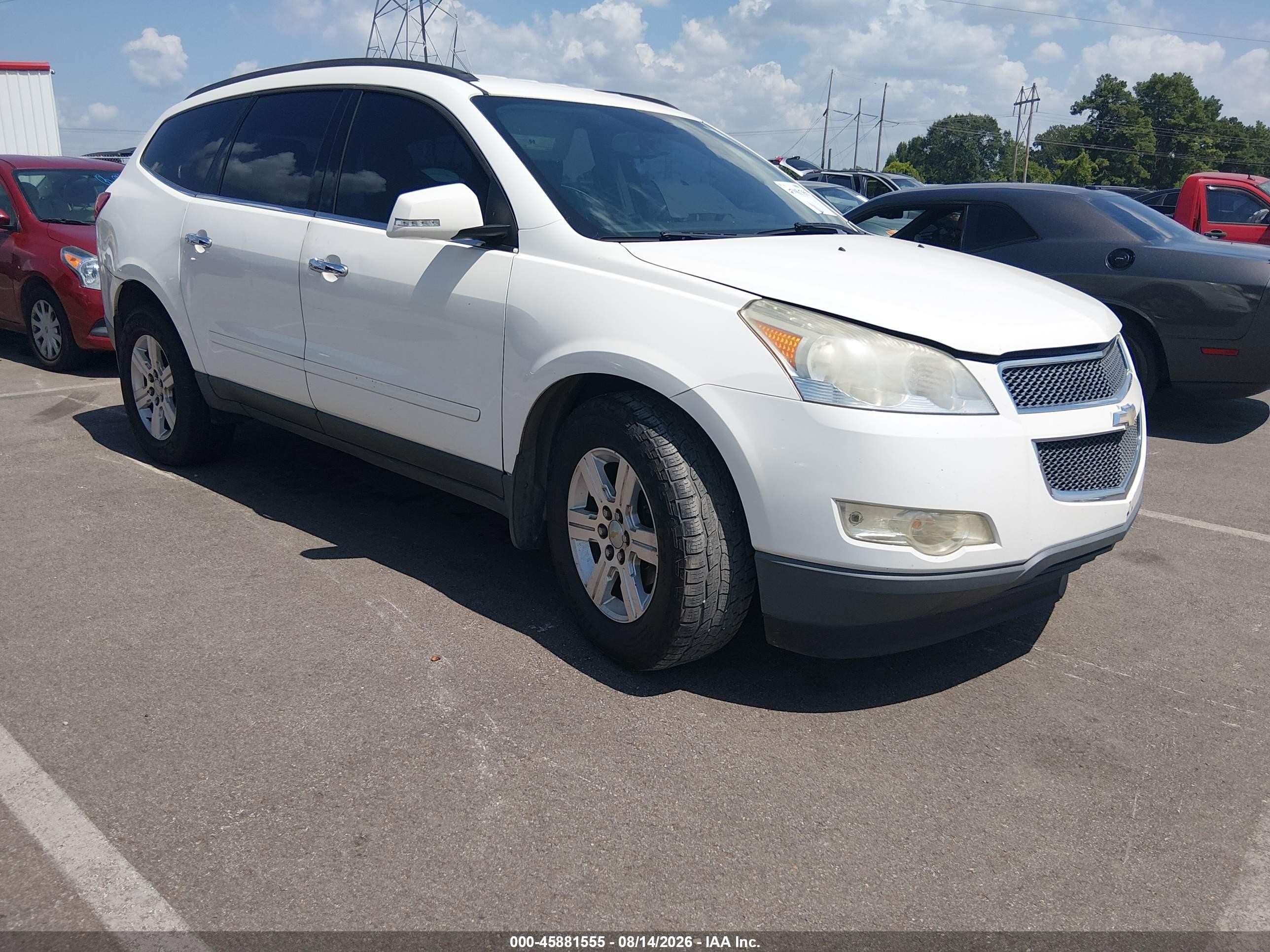2012 Chevrolet Traverse Lt W/1lt White vin: 1GNKVGED3CJ247940