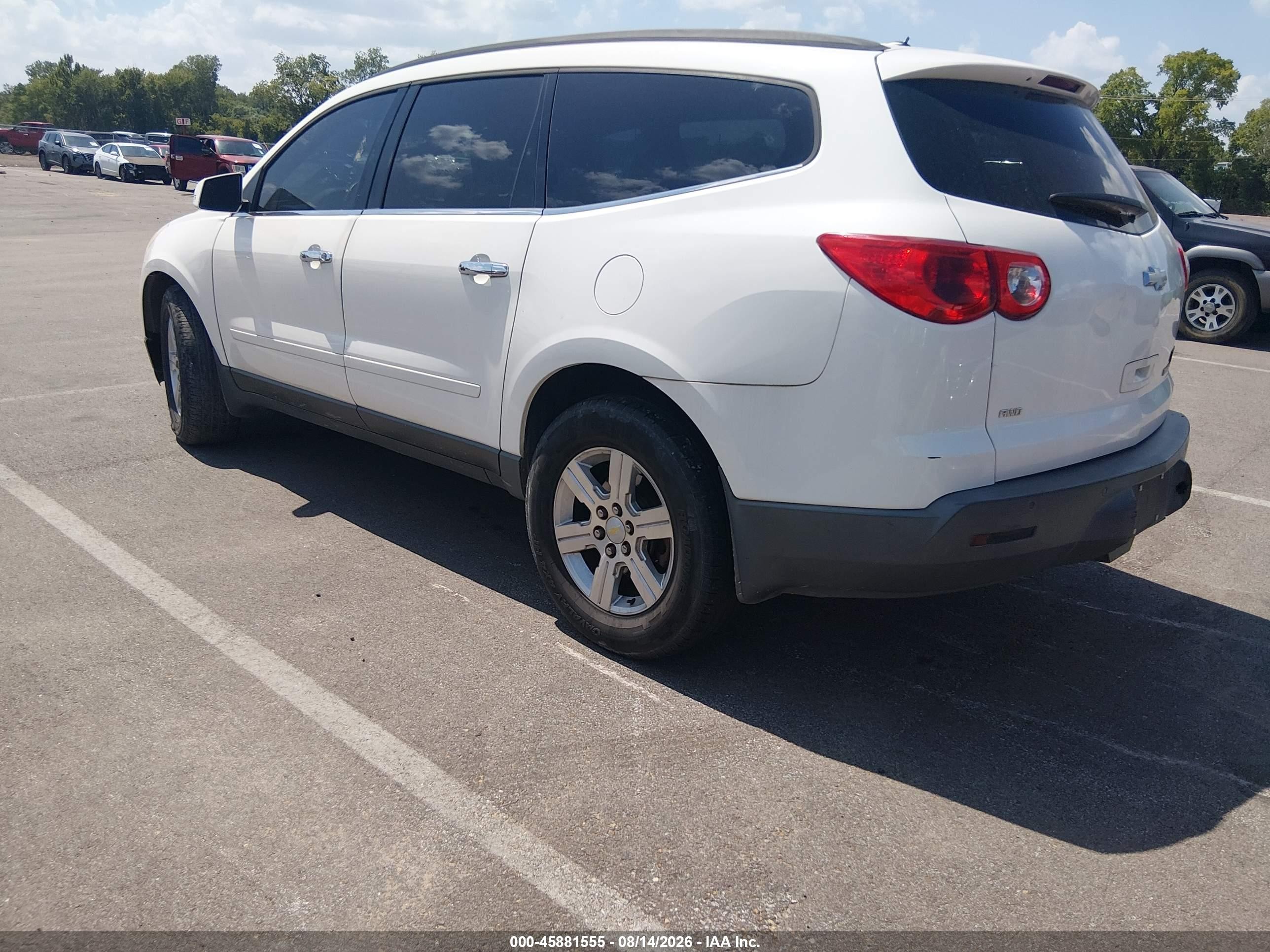 2012 Chevrolet Traverse Lt W/1lt White vin: 1GNKVGED3CJ247940