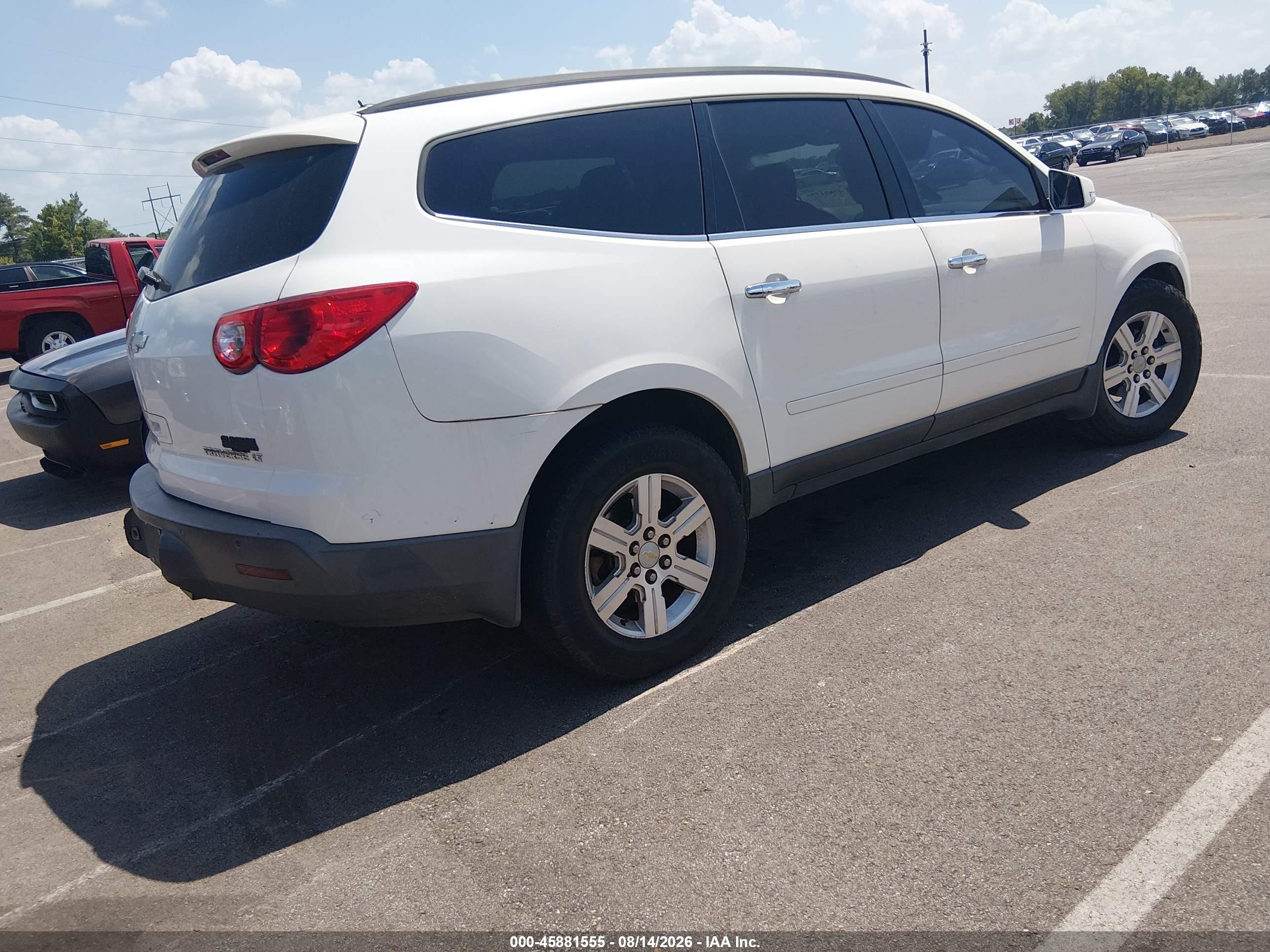 2012 Chevrolet Traverse Lt W/1lt White vin: 1GNKVGED3CJ247940