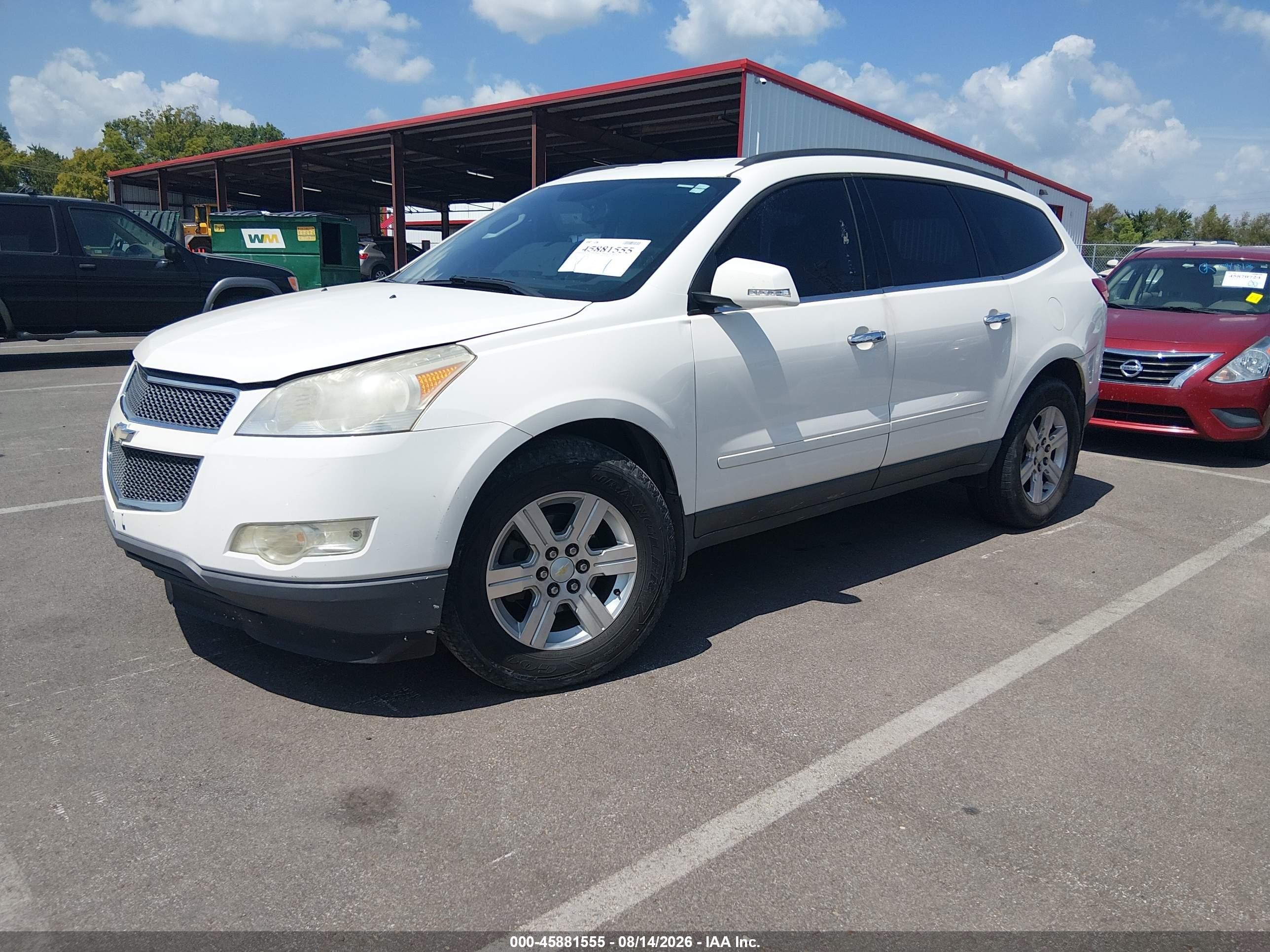 2012 Chevrolet Traverse Lt W/1lt White vin: 1GNKVGED3CJ247940