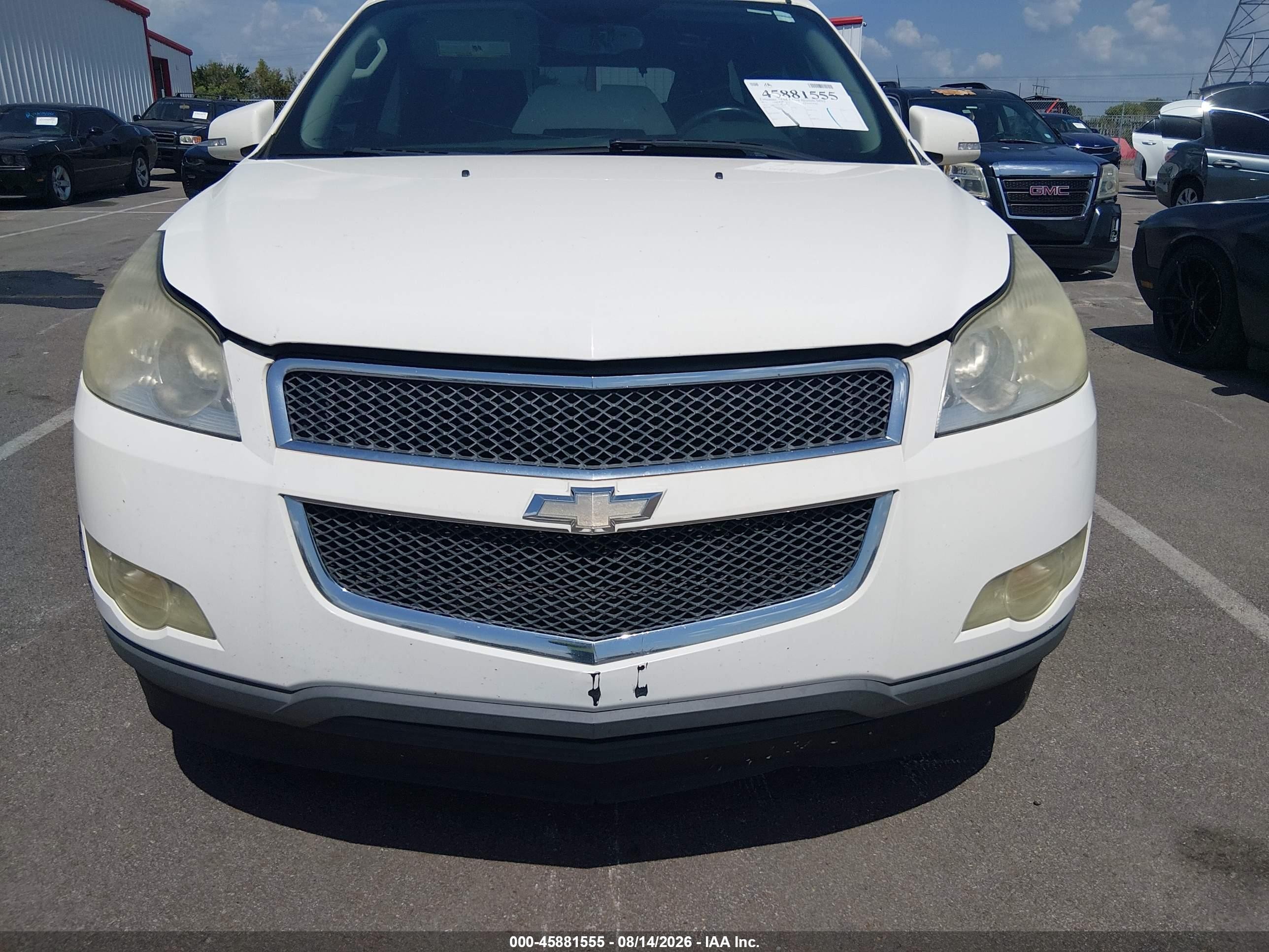 2012 Chevrolet Traverse Lt W/1lt White vin: 1GNKVGED3CJ247940
