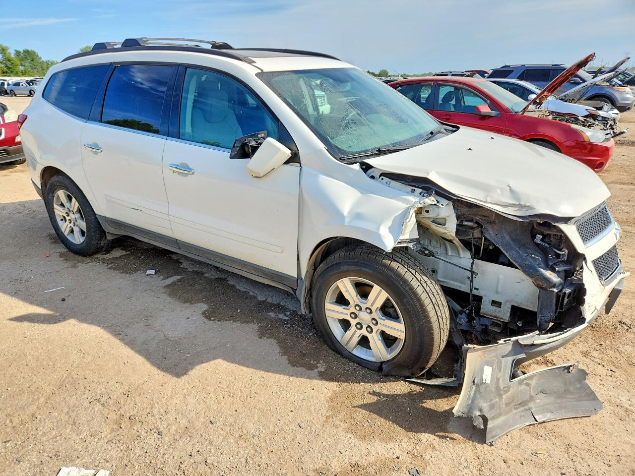 2011 Chevrolet Traverse Lt White vin: 1GNKVGED4BJ126798