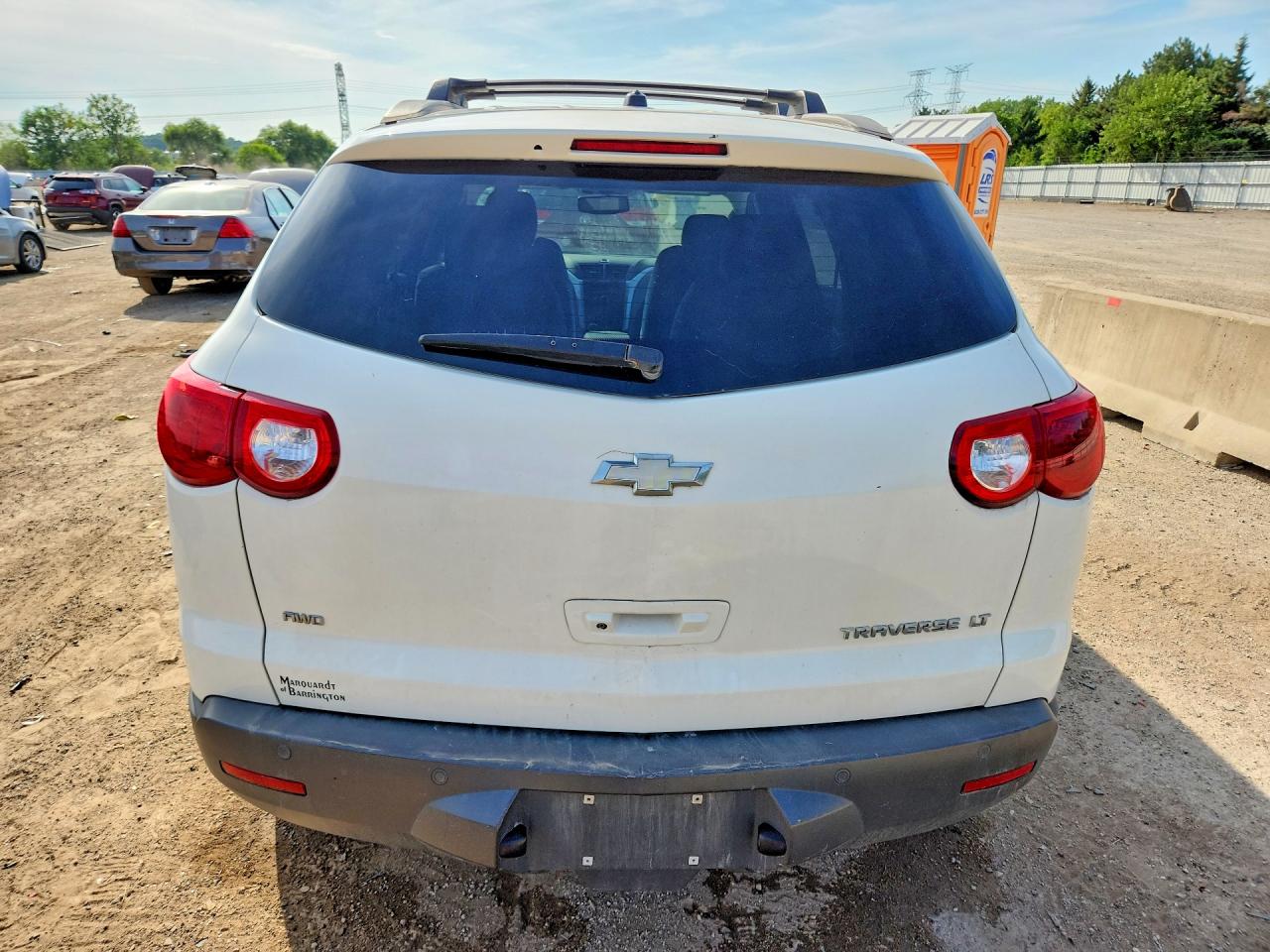 2011 Chevrolet Traverse Lt White vin: 1GNKVGED4BJ126798