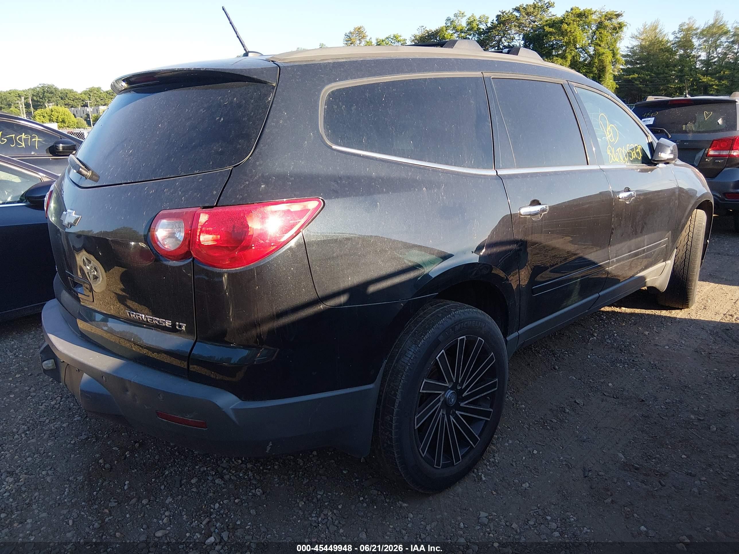2011 Chevrolet Traverse 1lt Black vin: 1GNKVGED5BJ213903