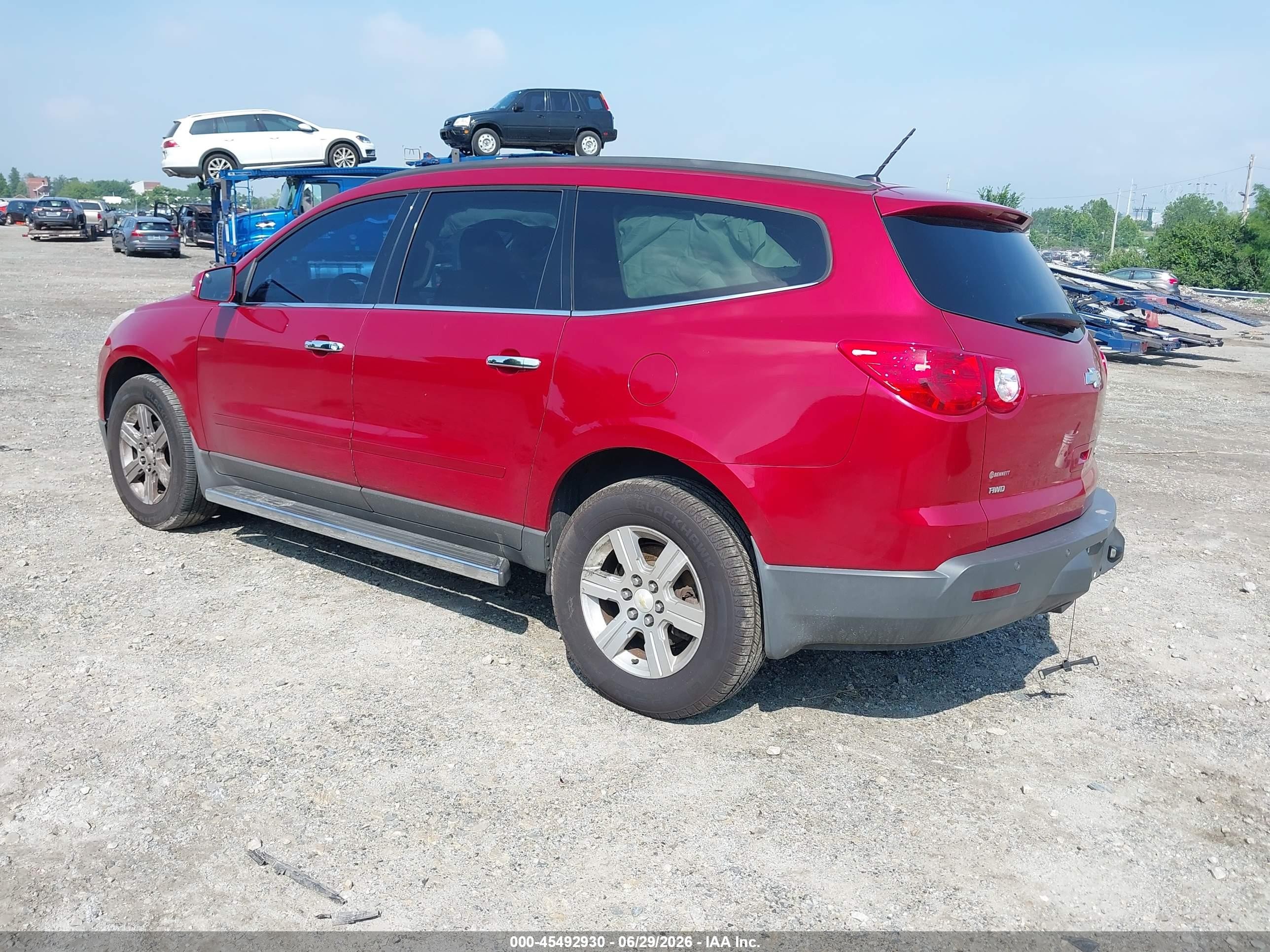 2012 Chevrolet Traverse Lt W/1lt Red vin: 1GNKVGED5CJ203079