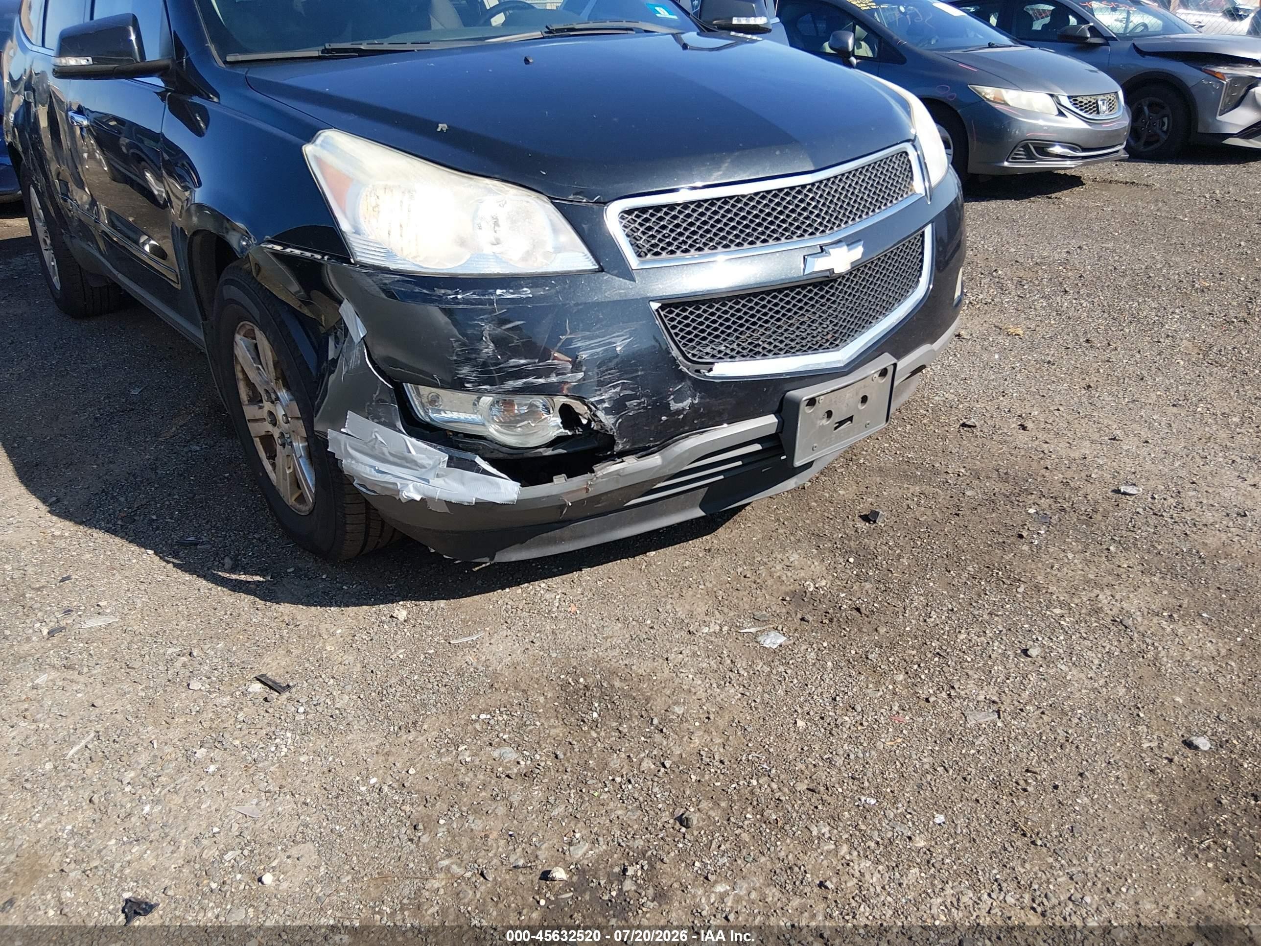 2012 Chevrolet Traverse Lt W/1lt Black vin: 1GNKVGED5CJ394454