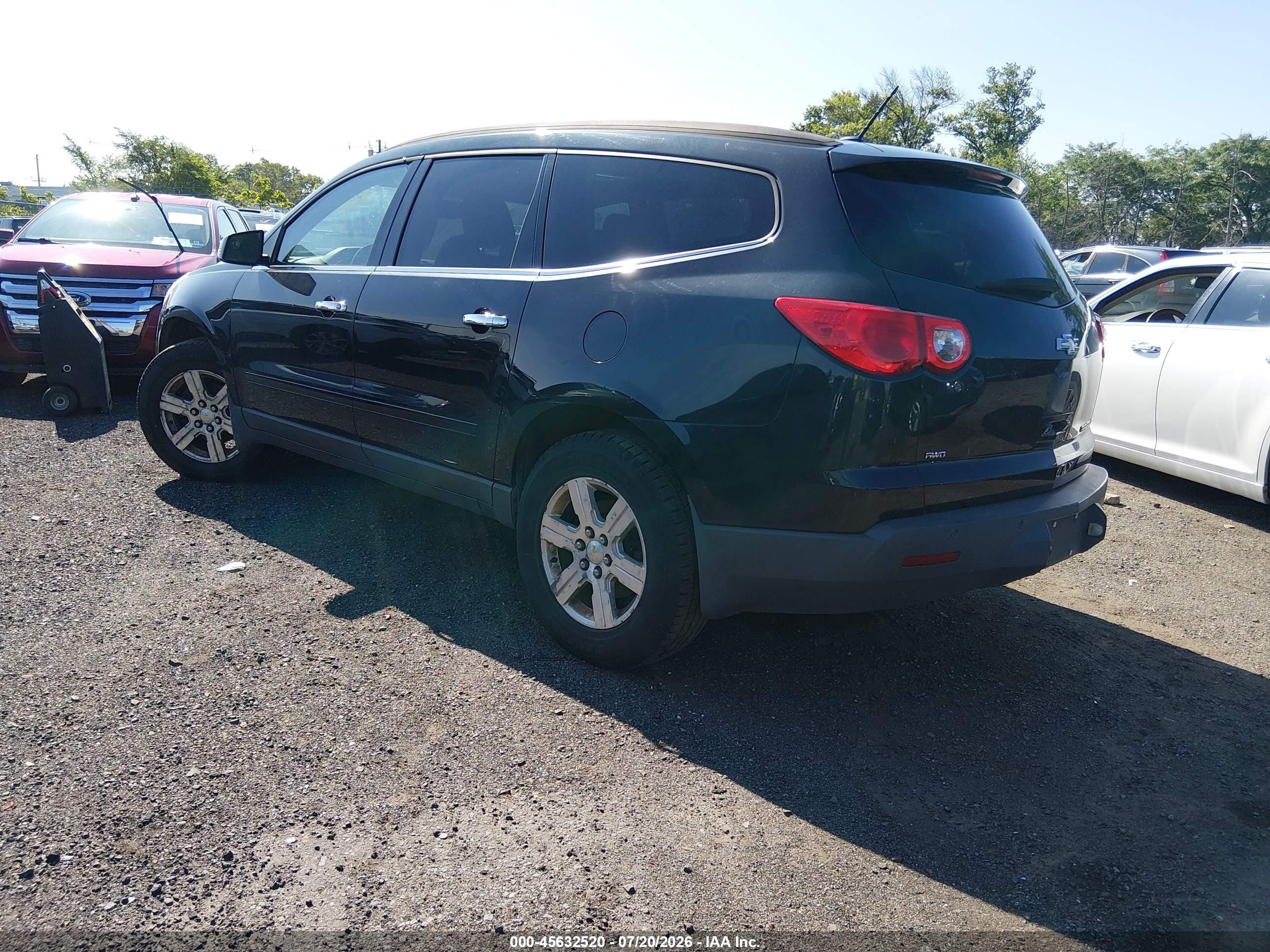 2012 Chevrolet Traverse Lt W/1lt Black vin: 1GNKVGED5CJ394454