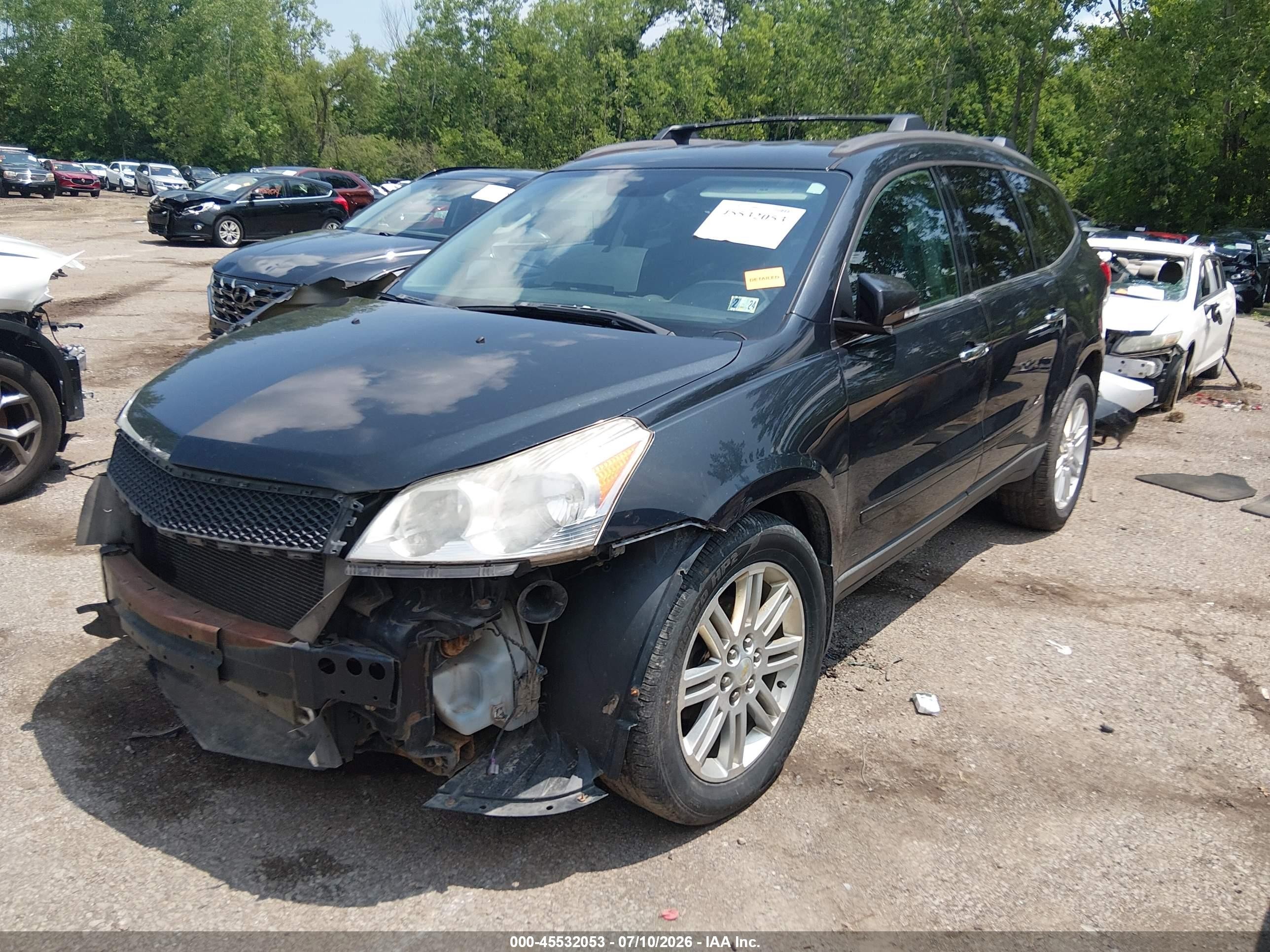 2011 Chevrolet Traverse 1lt Black vin: 1GNKVGED6BJ391111