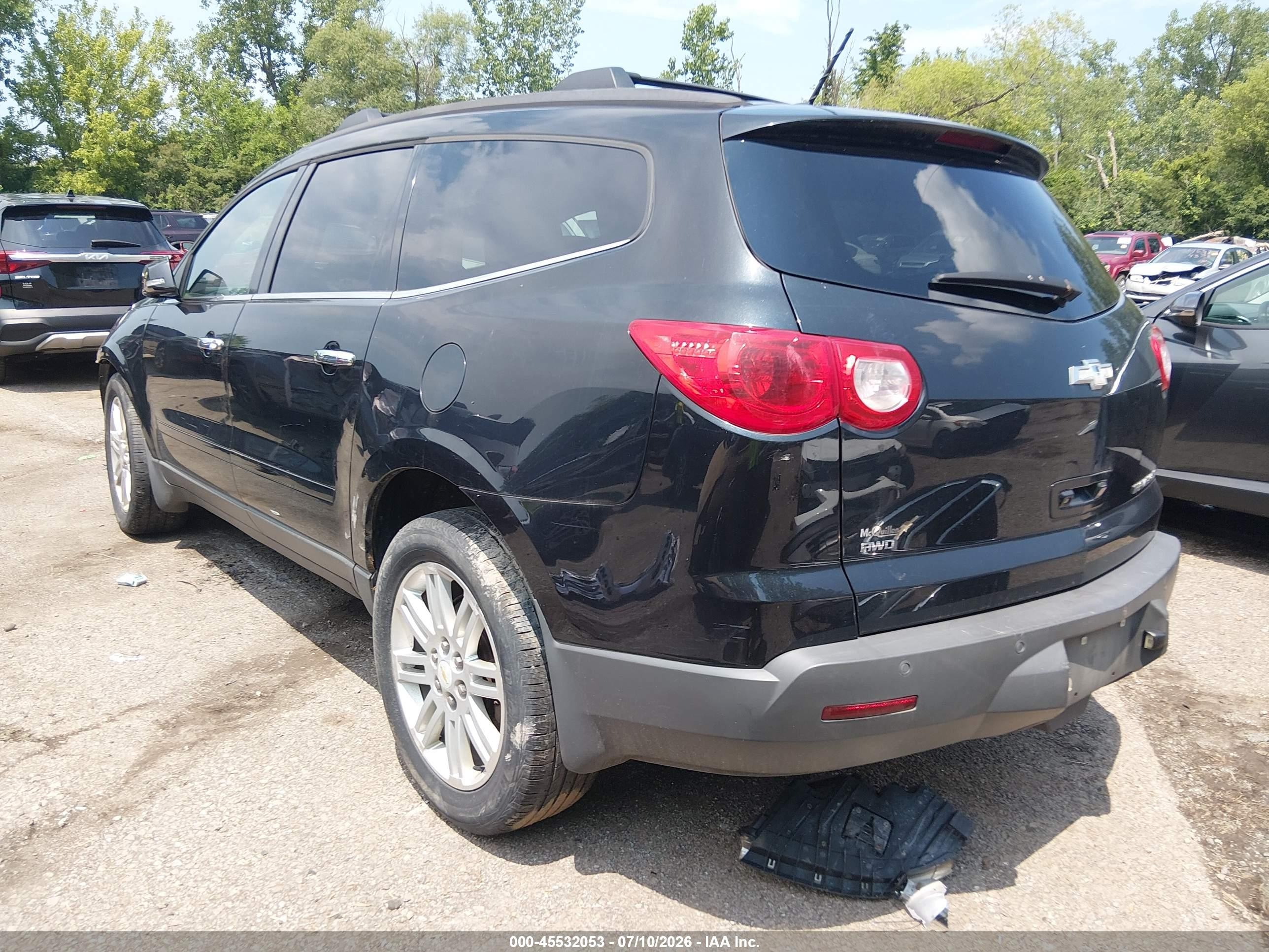 2011 Chevrolet Traverse 1lt Black vin: 1GNKVGED6BJ391111
