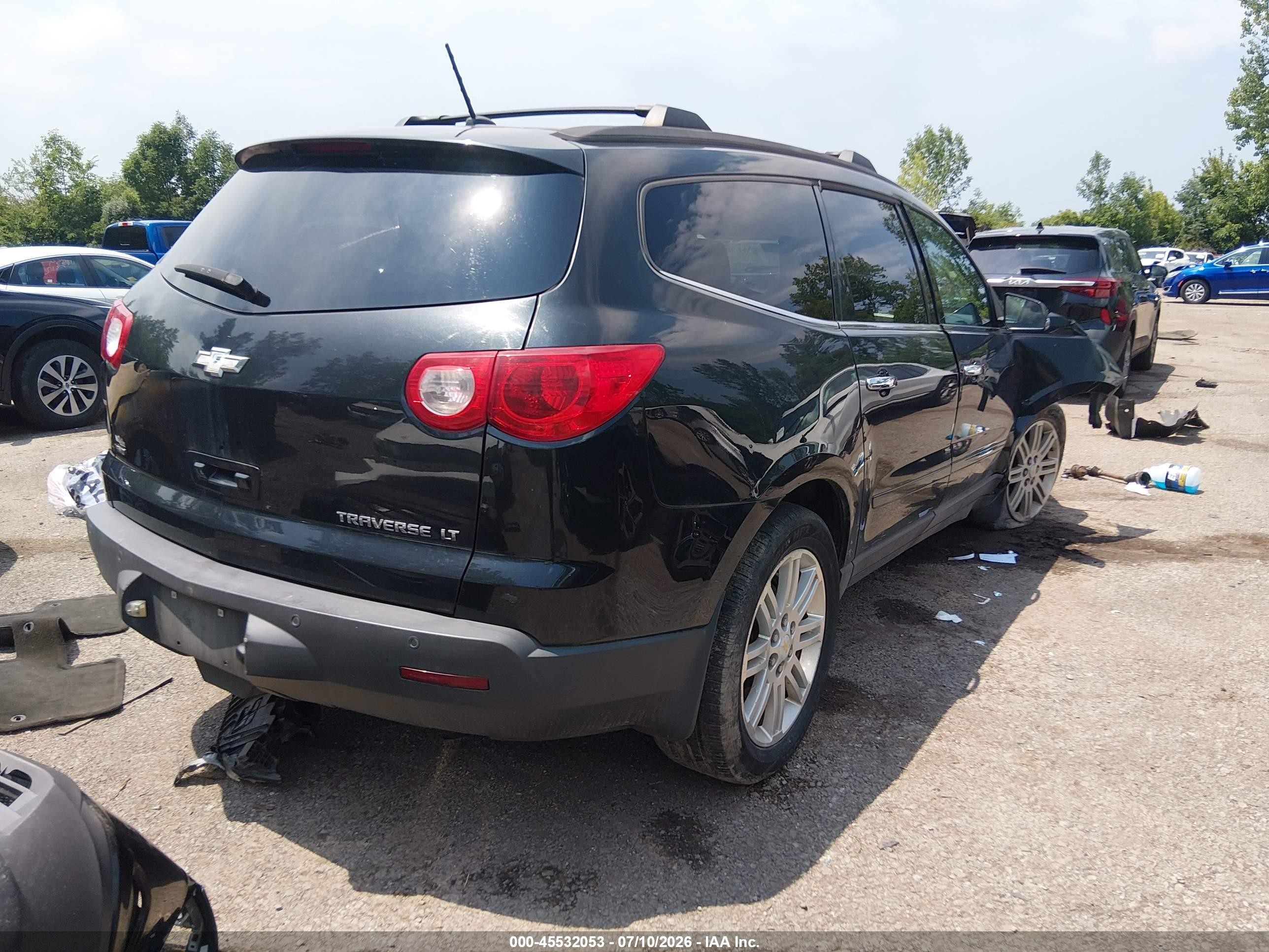 2011 Chevrolet Traverse 1lt Black vin: 1GNKVGED6BJ391111